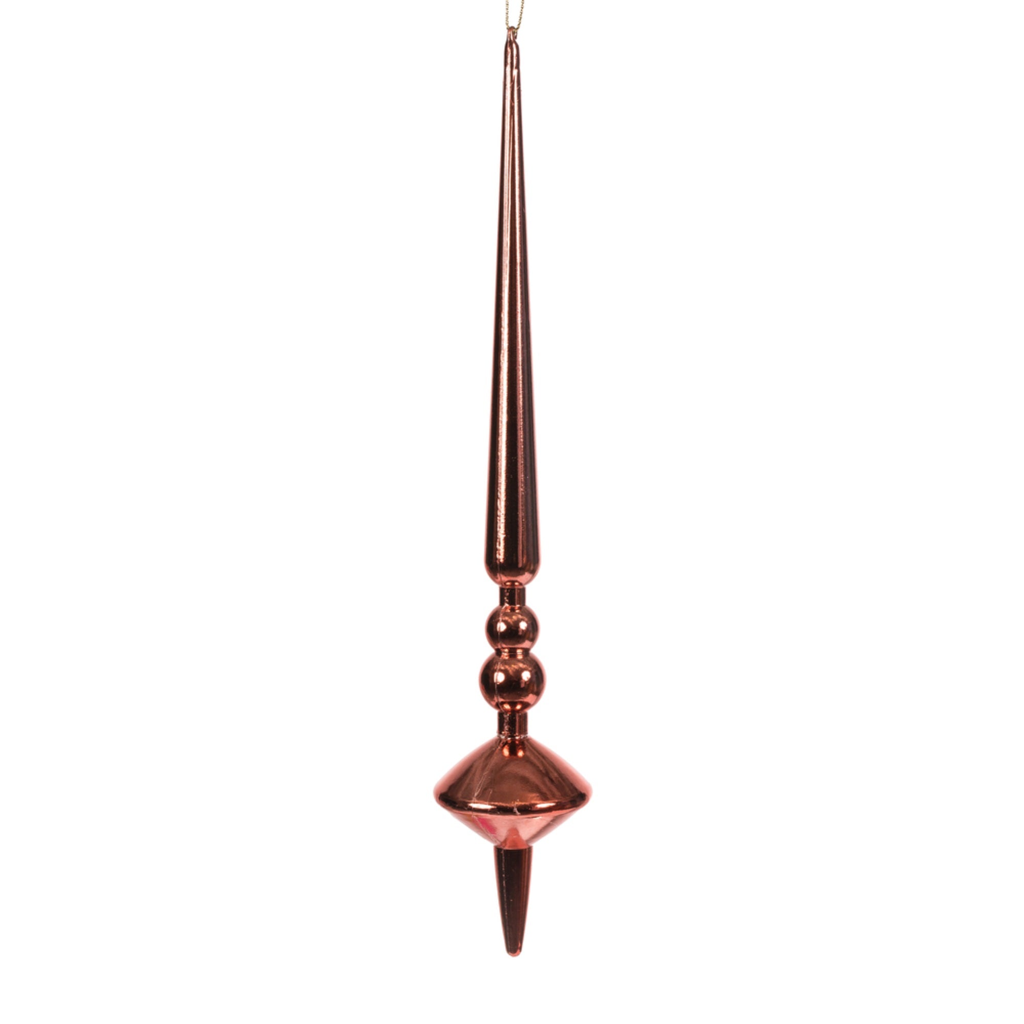 12” Coral Shiny Cupola Finial 3/Bag