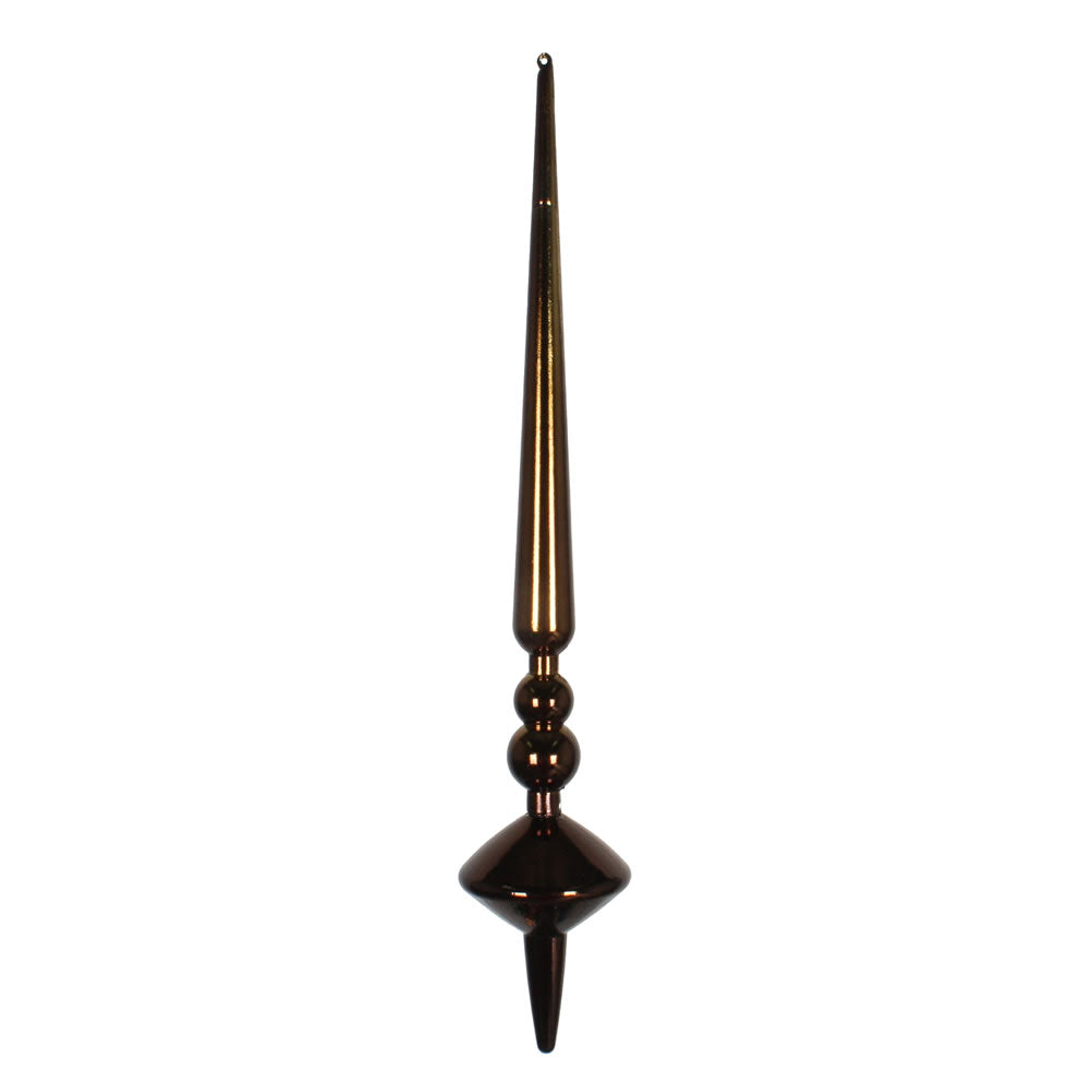 Vickerman 12” Chocolate Shiny Cupola Finial 3/Bag - M183375S