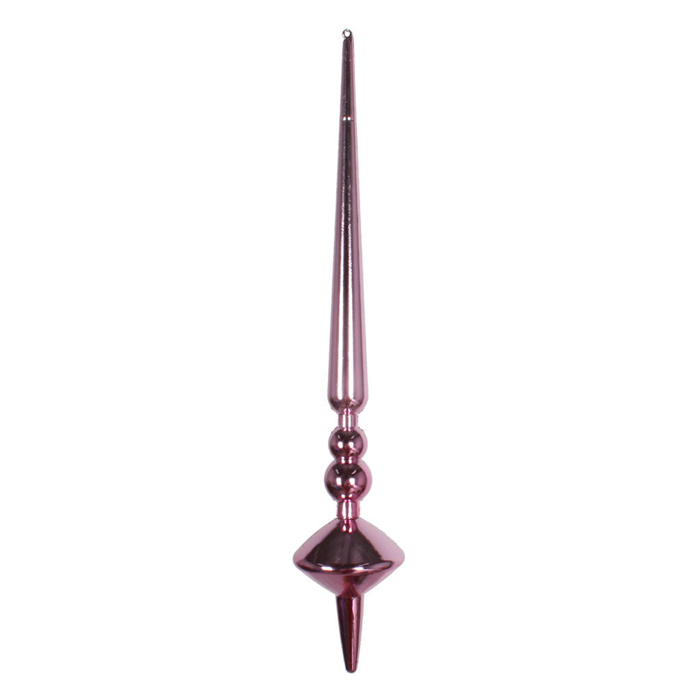 Vickerman 12” Pink Shiny Cupola Finial 3/Bag - M183379S
