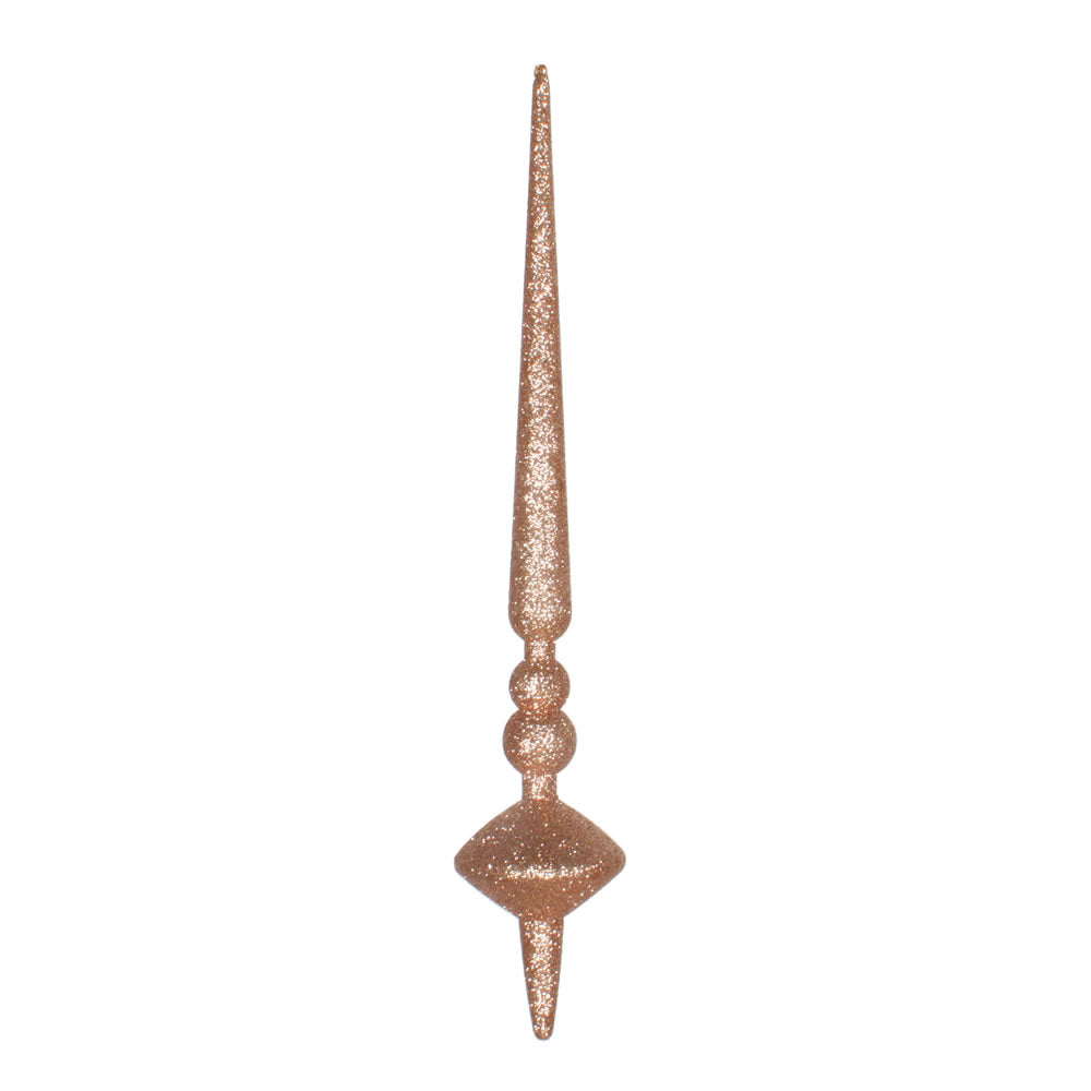 Vickerman 12” Cafe Latte Glitter Cupola Finial 3/B - M183380G