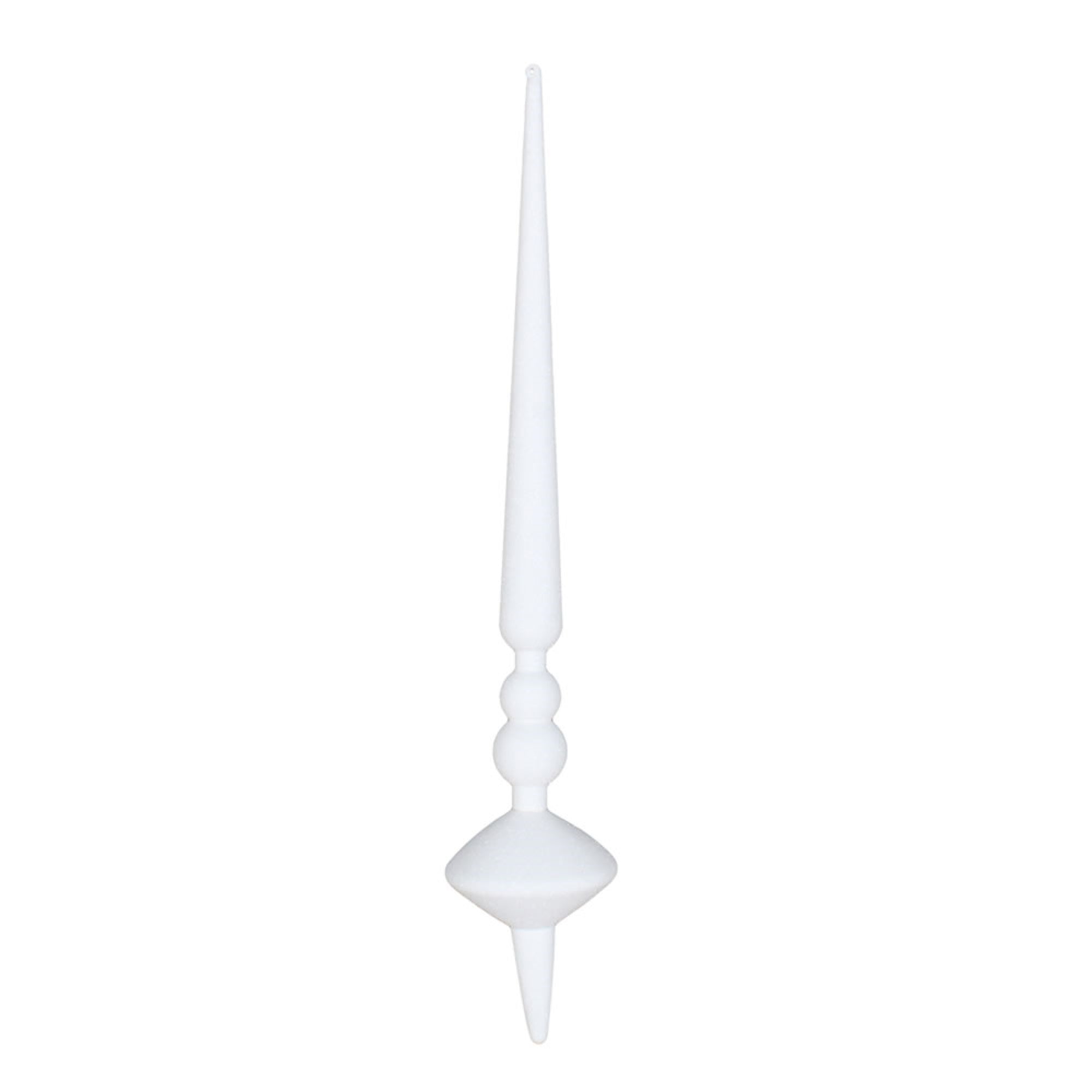 18” White Glitter Cupola Finial 2/Bag