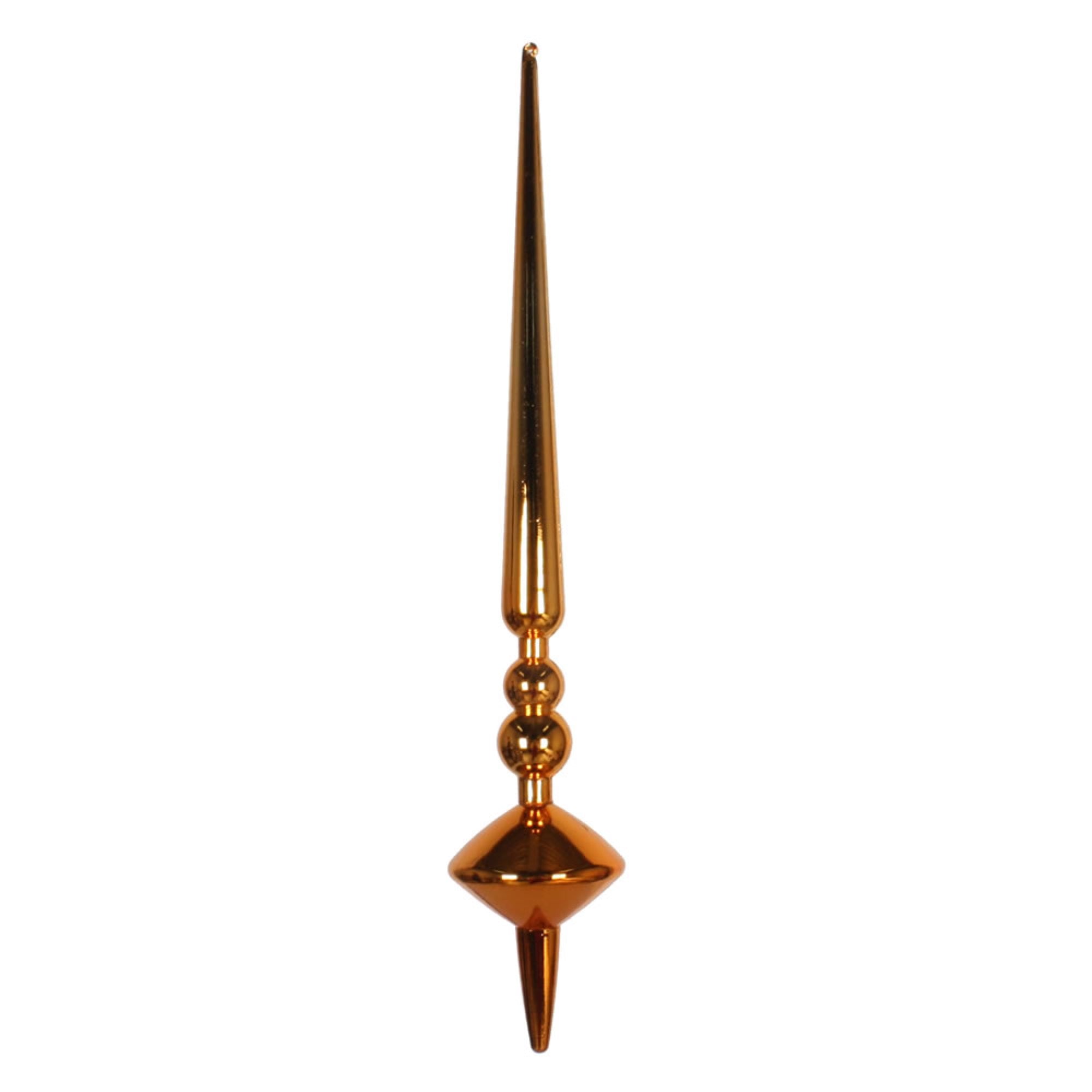 18” Bunish Orange Shiny Cupola Finial 2/