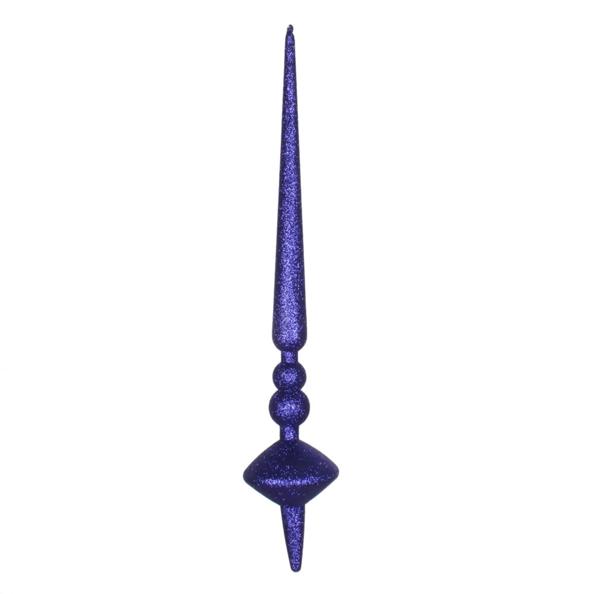 18” Cobalt Blue Glitter Cupola Finial 2/