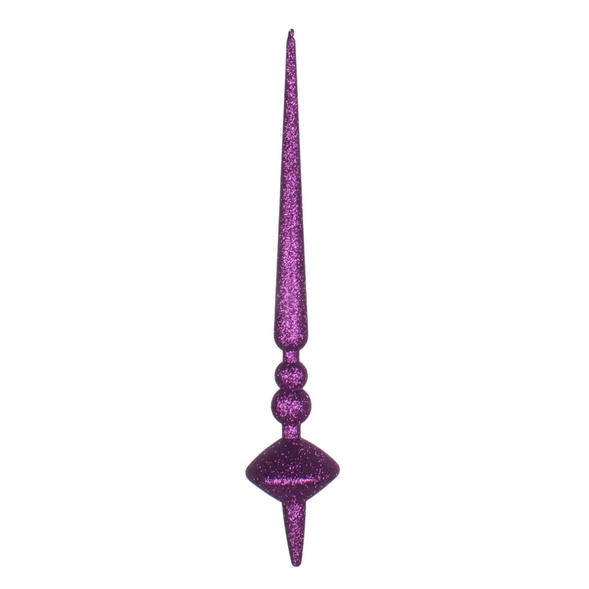 18” Lilac Glitter Cupola Finial 2/Bag