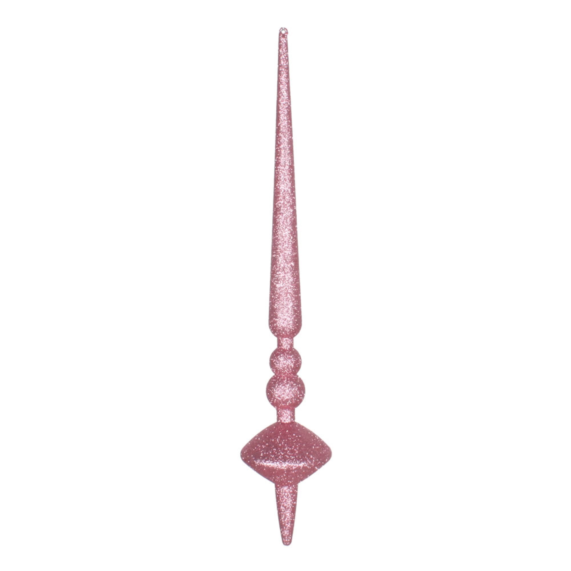 18” Mauve Glitter Cupola Finial 2/Bag