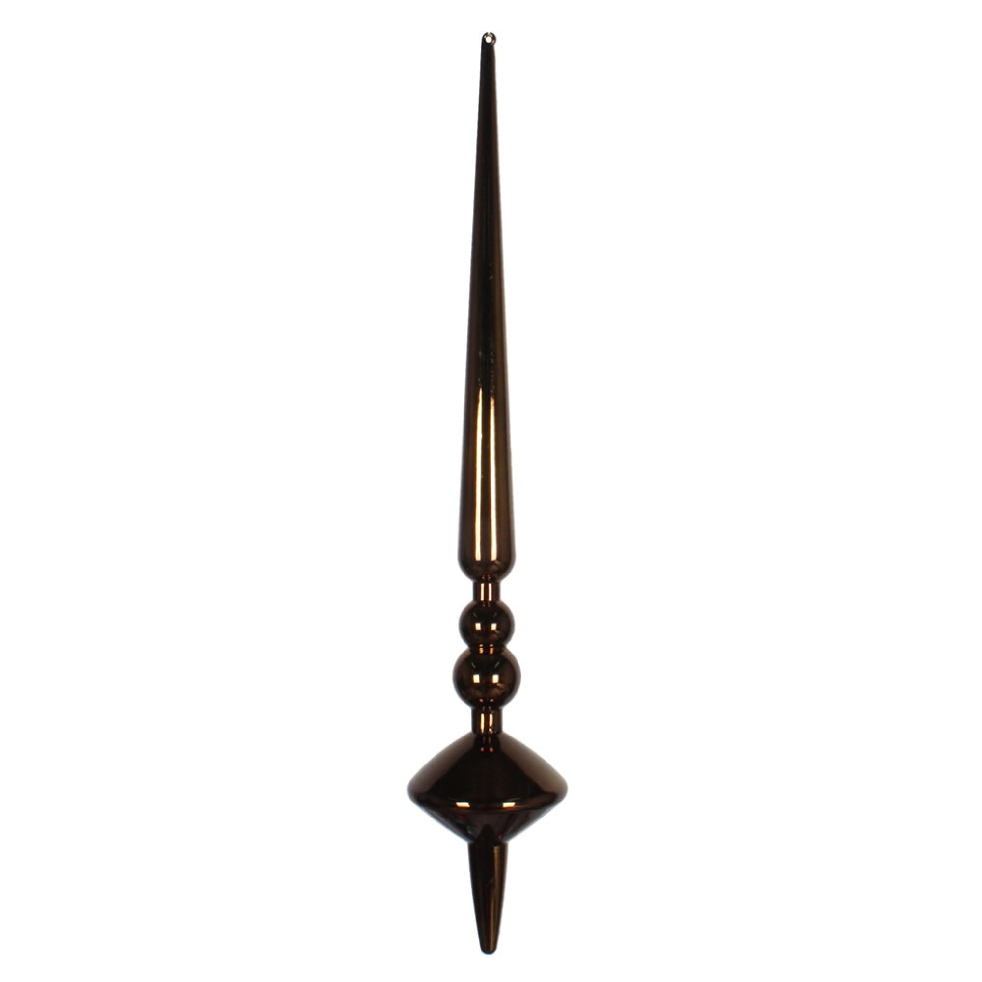 18” Chocolate Shiny Cupola Finial 2/Bag