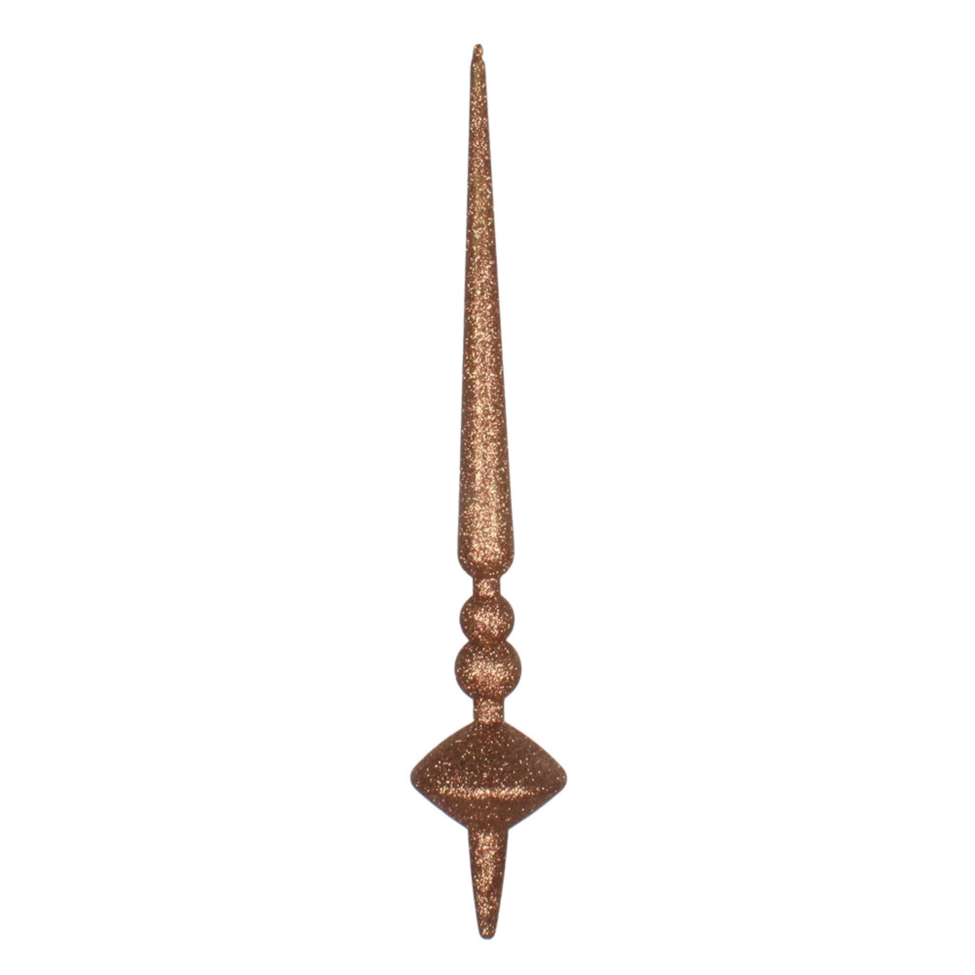 18” Mocha Glitter Cupola Finial 2/Bag