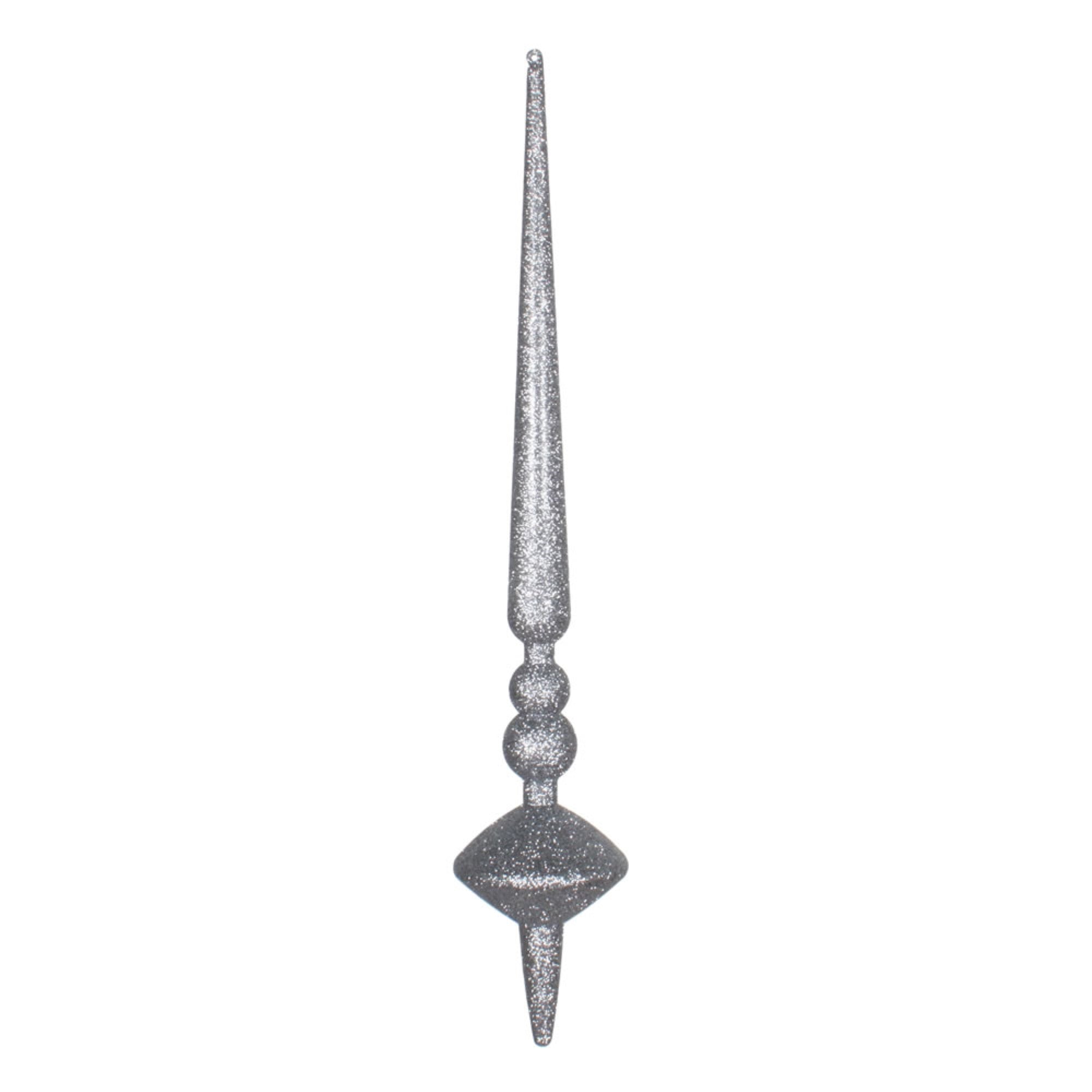 18” Pewter Glitter Cupola Finial 2/Bag