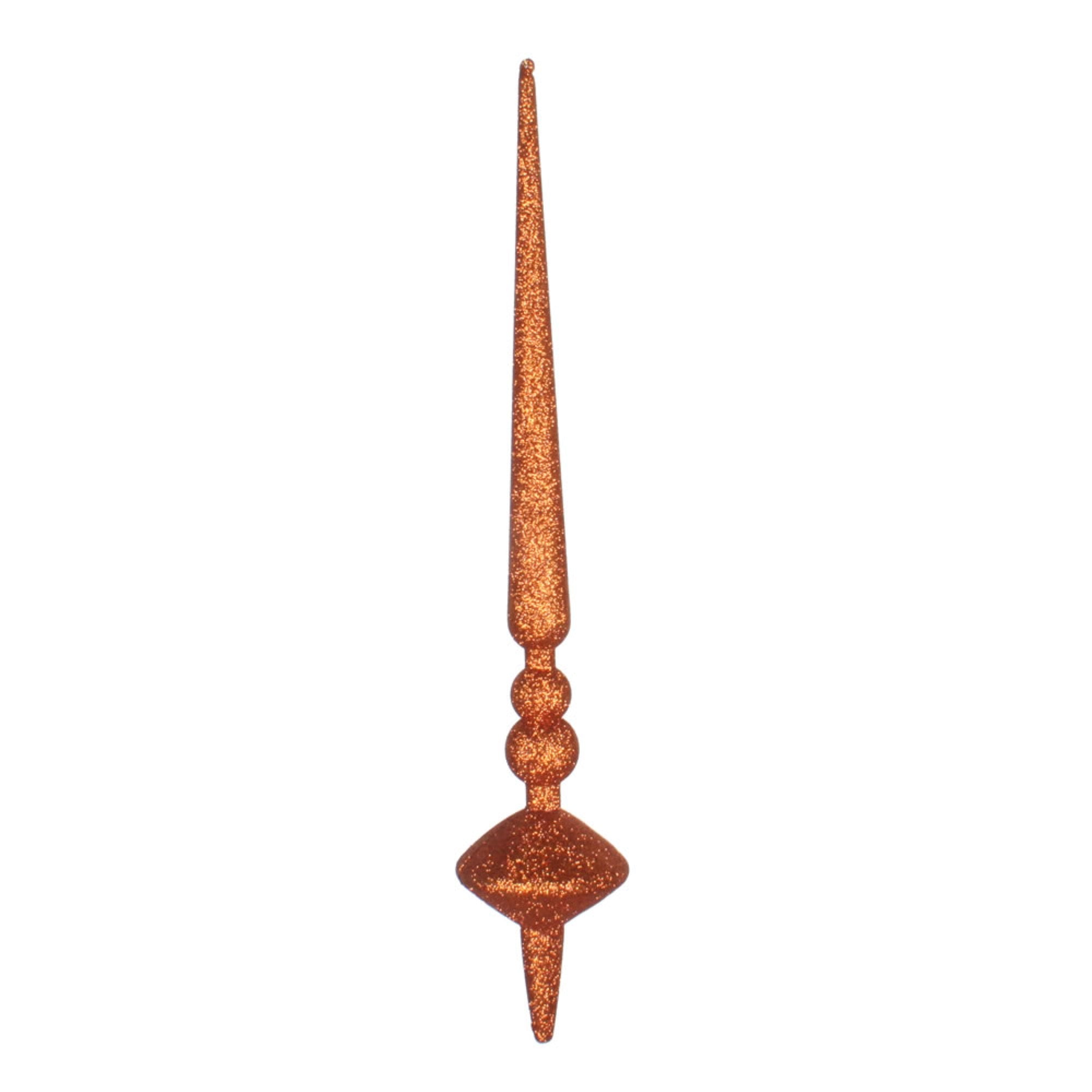 18” Copper Glitter Cupola Finial 2/Bag