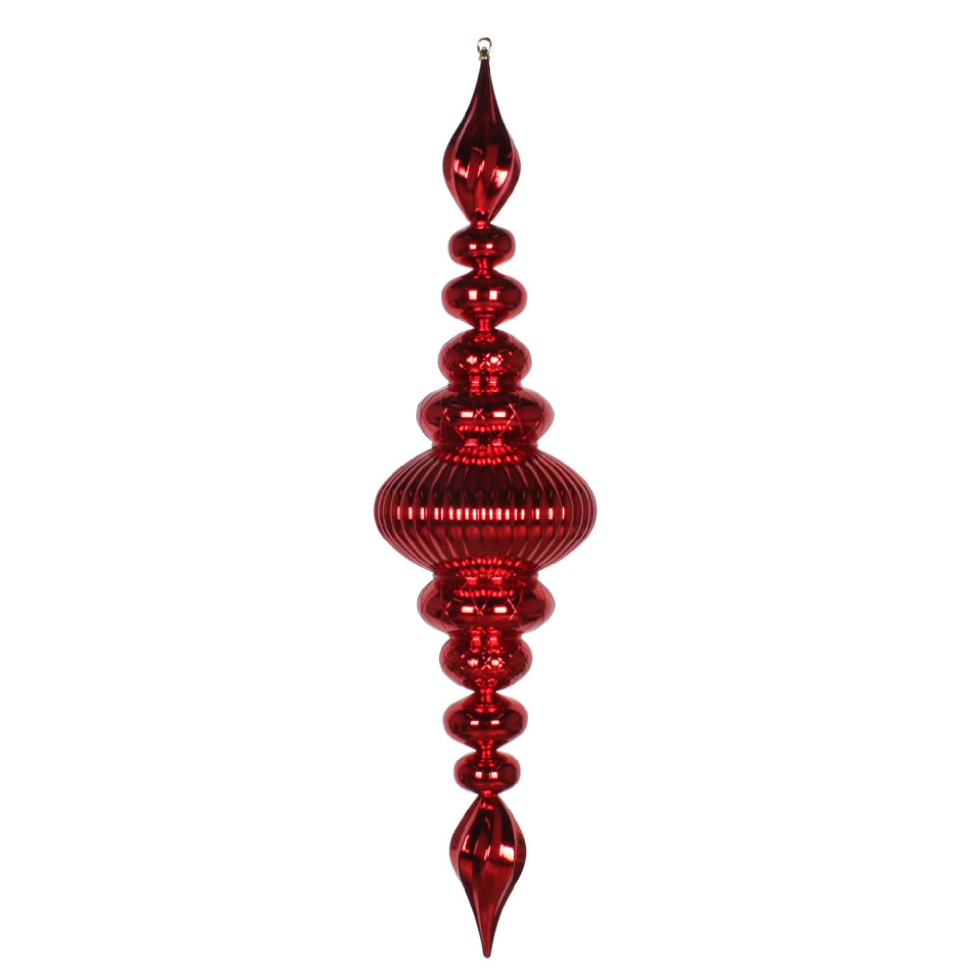 41” Red Shiny Finial Ornament