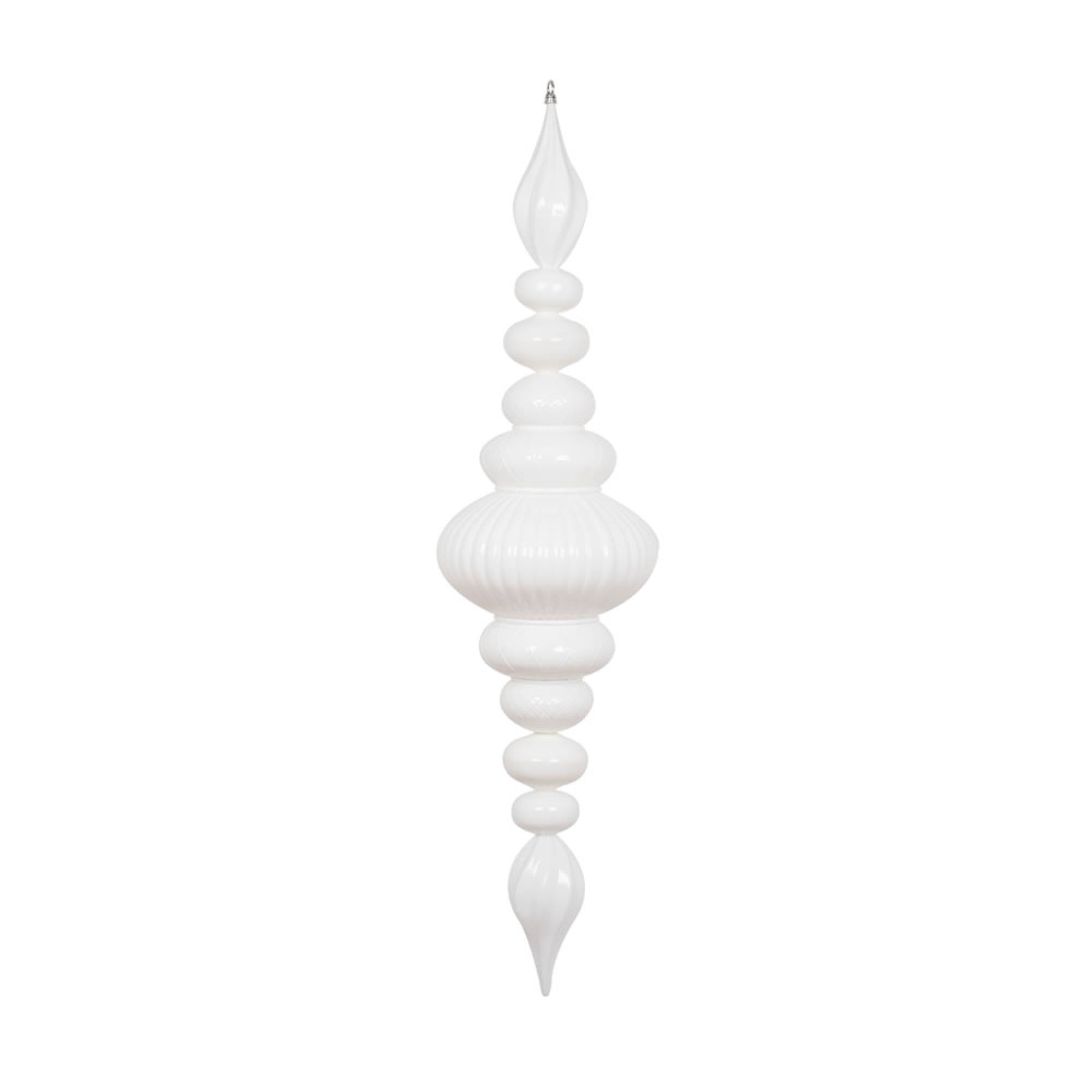 41” White Shiny Finial Ornament