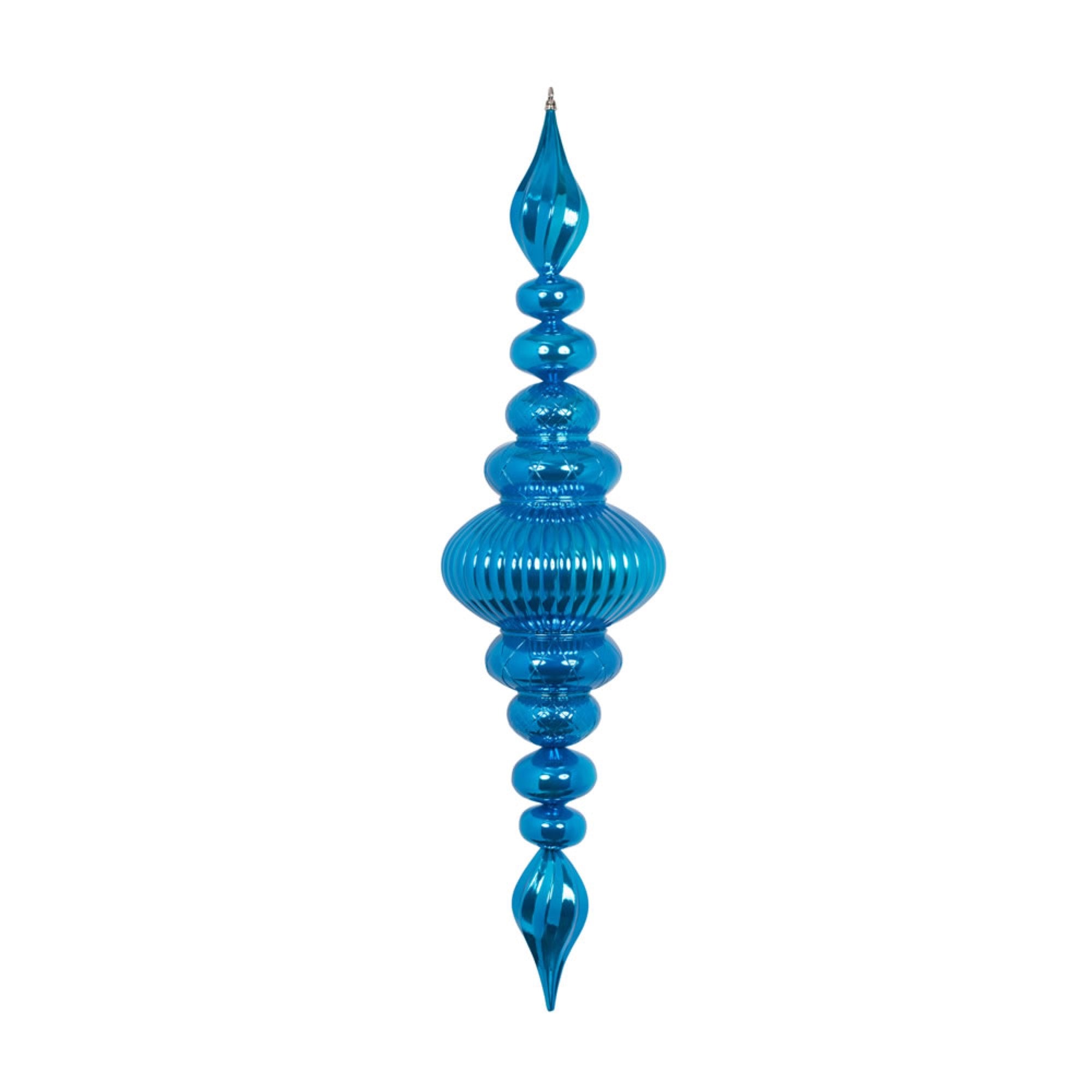 41” Turquoise Shiny Finial Ornament