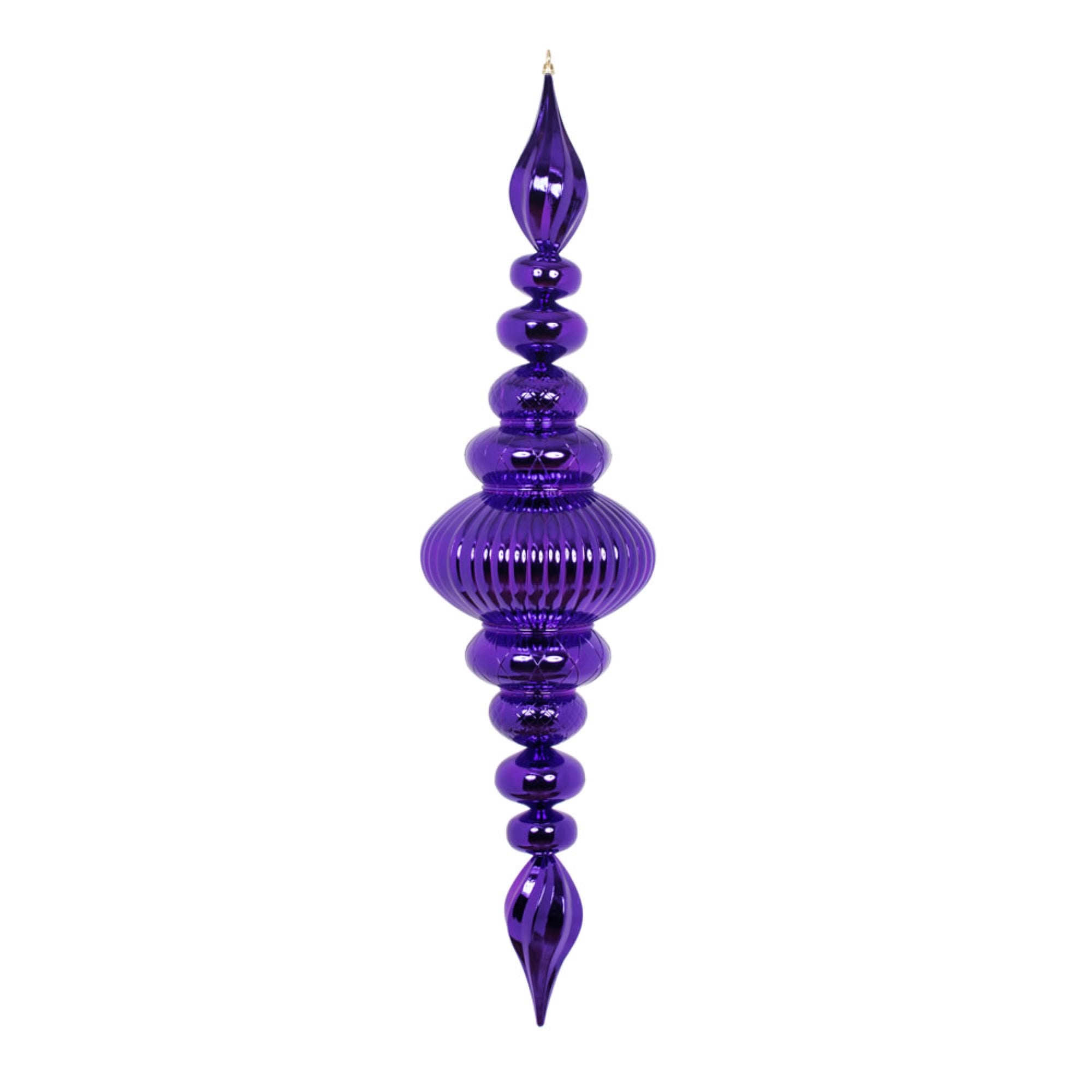 41” Plum Shiny Finial Ornament