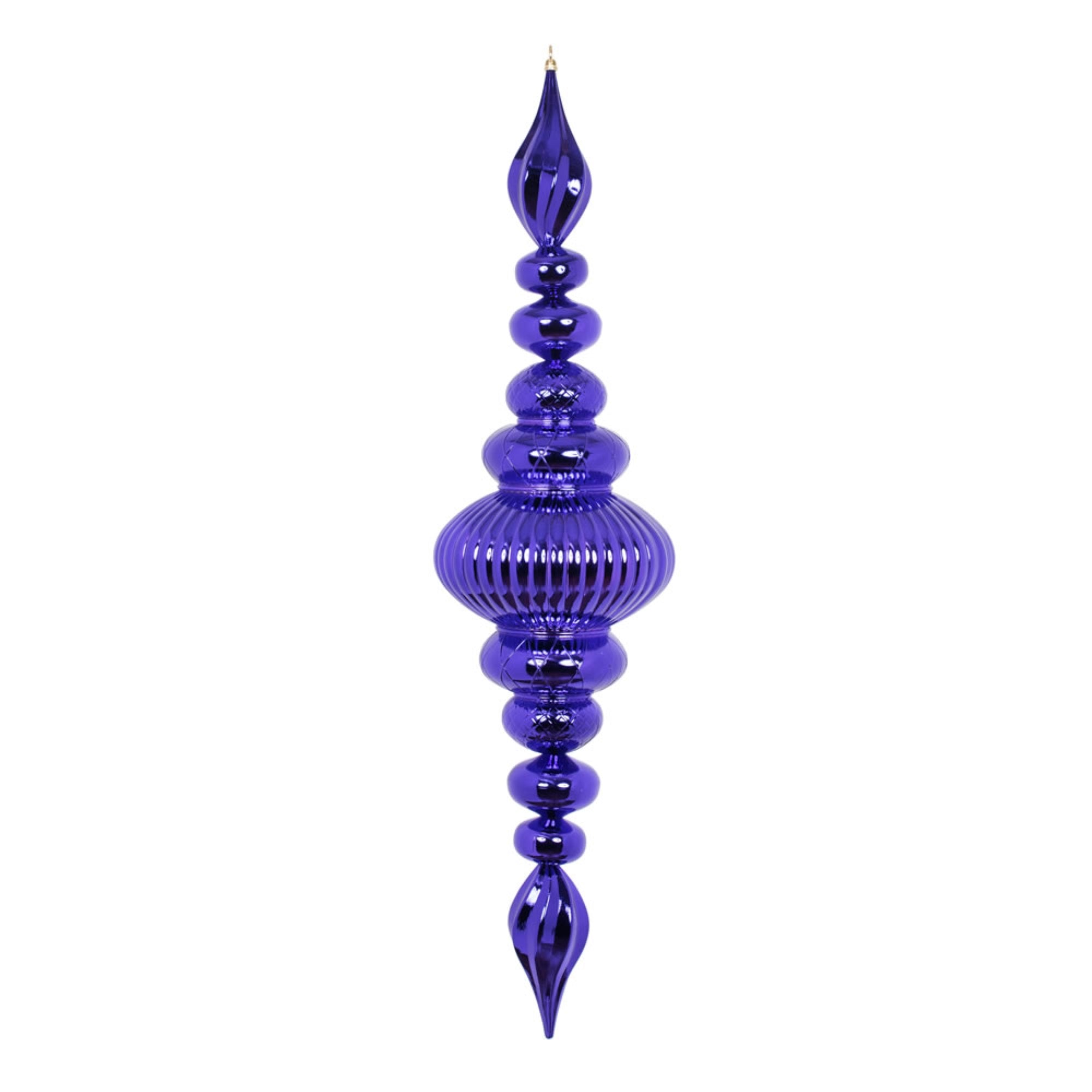 41” Purple Shiny Finial Ornament