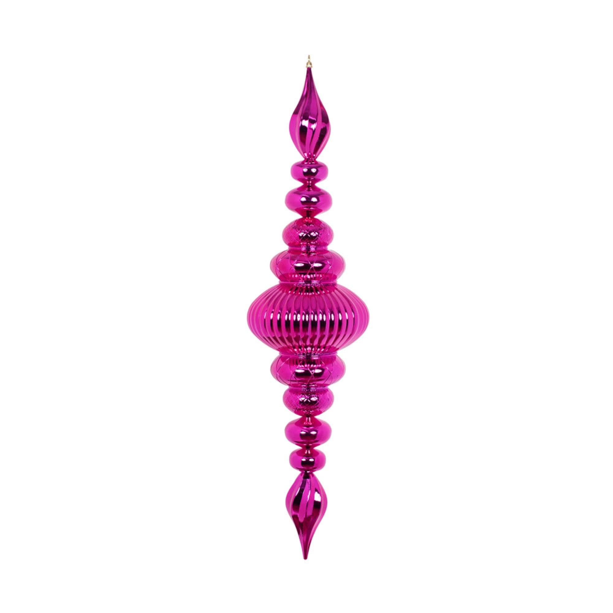 41” Fuchsia Shiny Finial Ornament