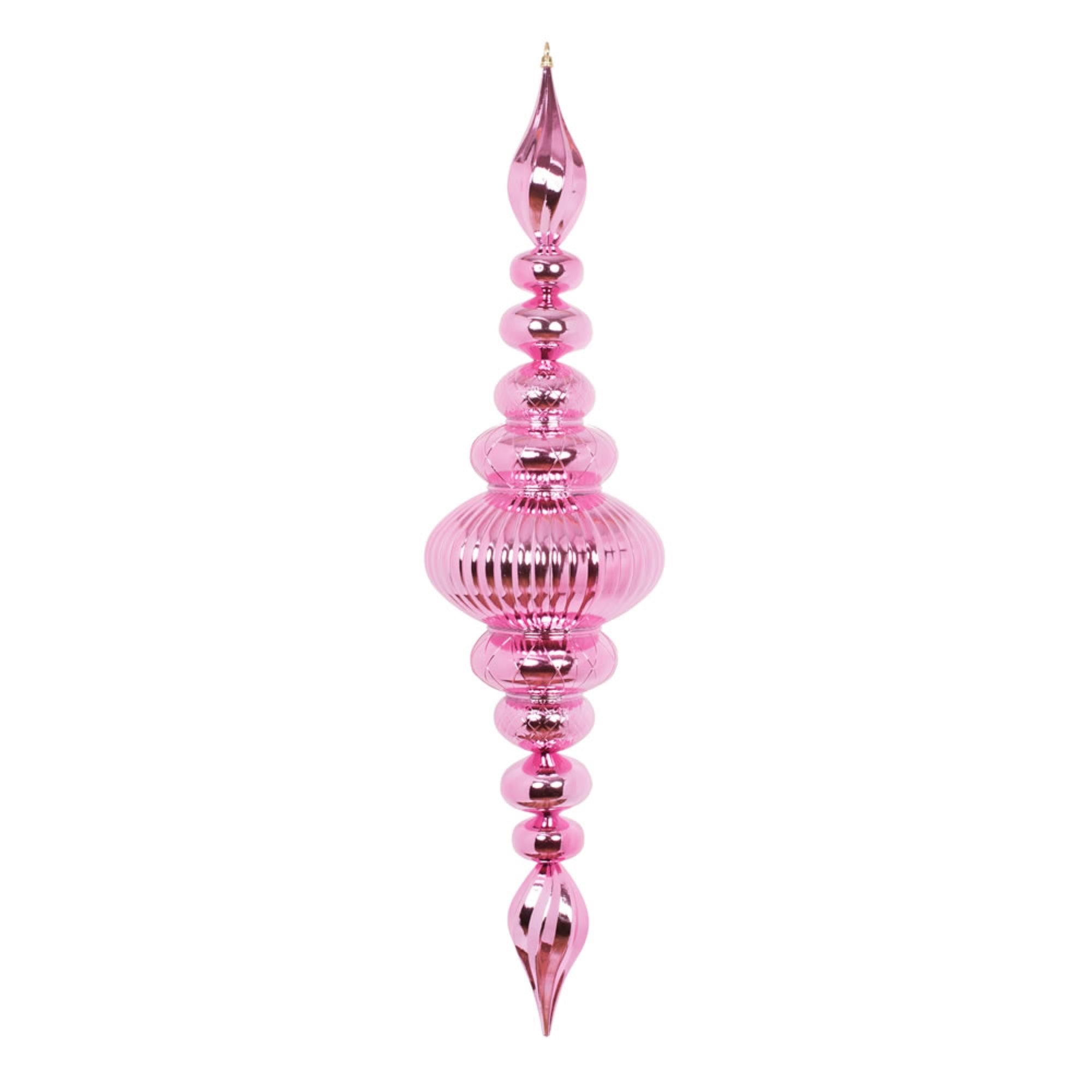 41” Pink Shiny Finial Ornament