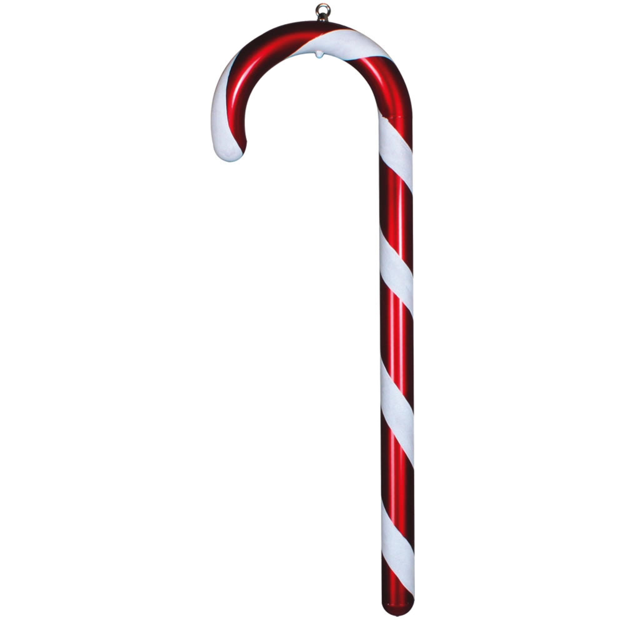36” Red Candy Cane/White Glitter