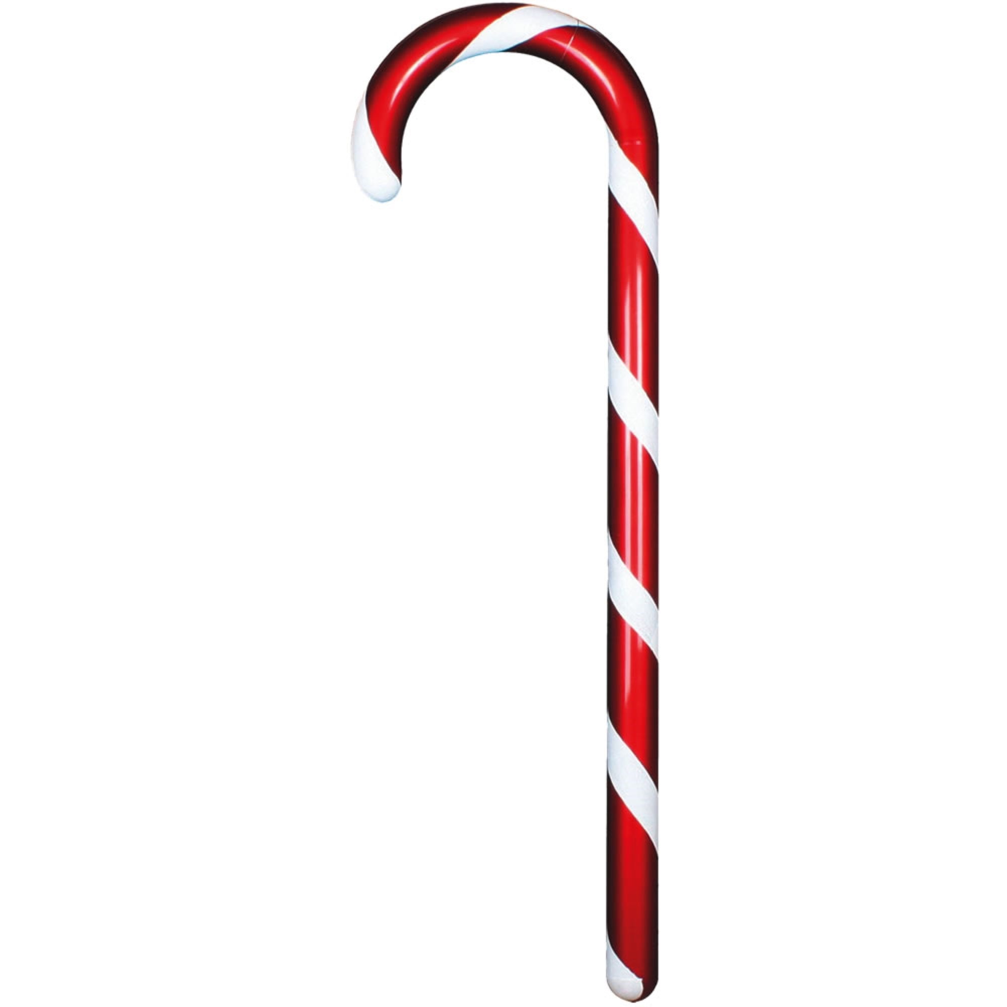 60” Red Candy Cane/White Glitter