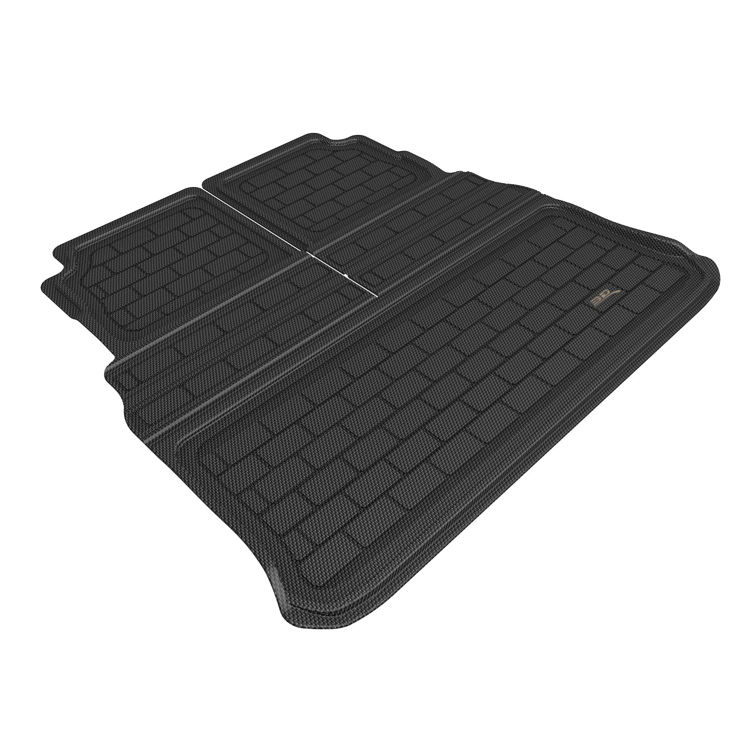 3D MAXpider Compatible with MERCEDES-BENZ EQS SUV 7 SEAT 2023-2026 KAGU BLACK FOLDABLE CARGO