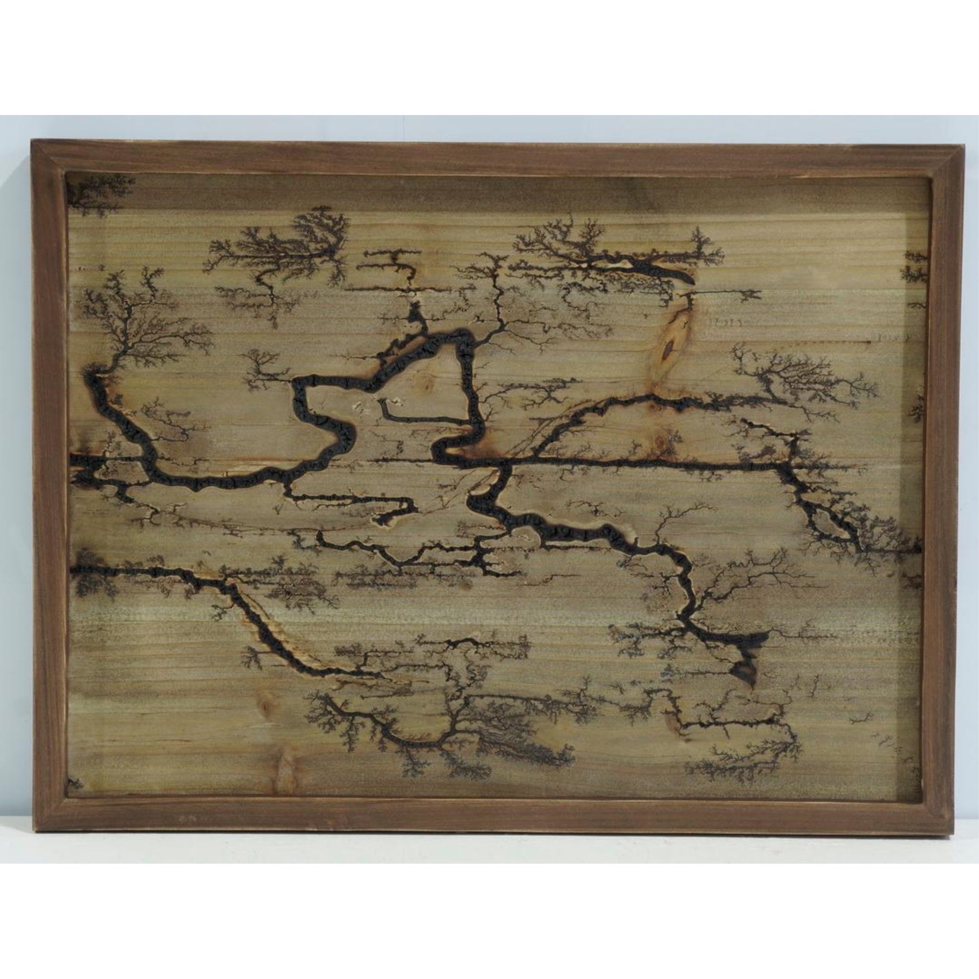 Rectangle Lichtenburgwood Burning Wall Art (Brown )