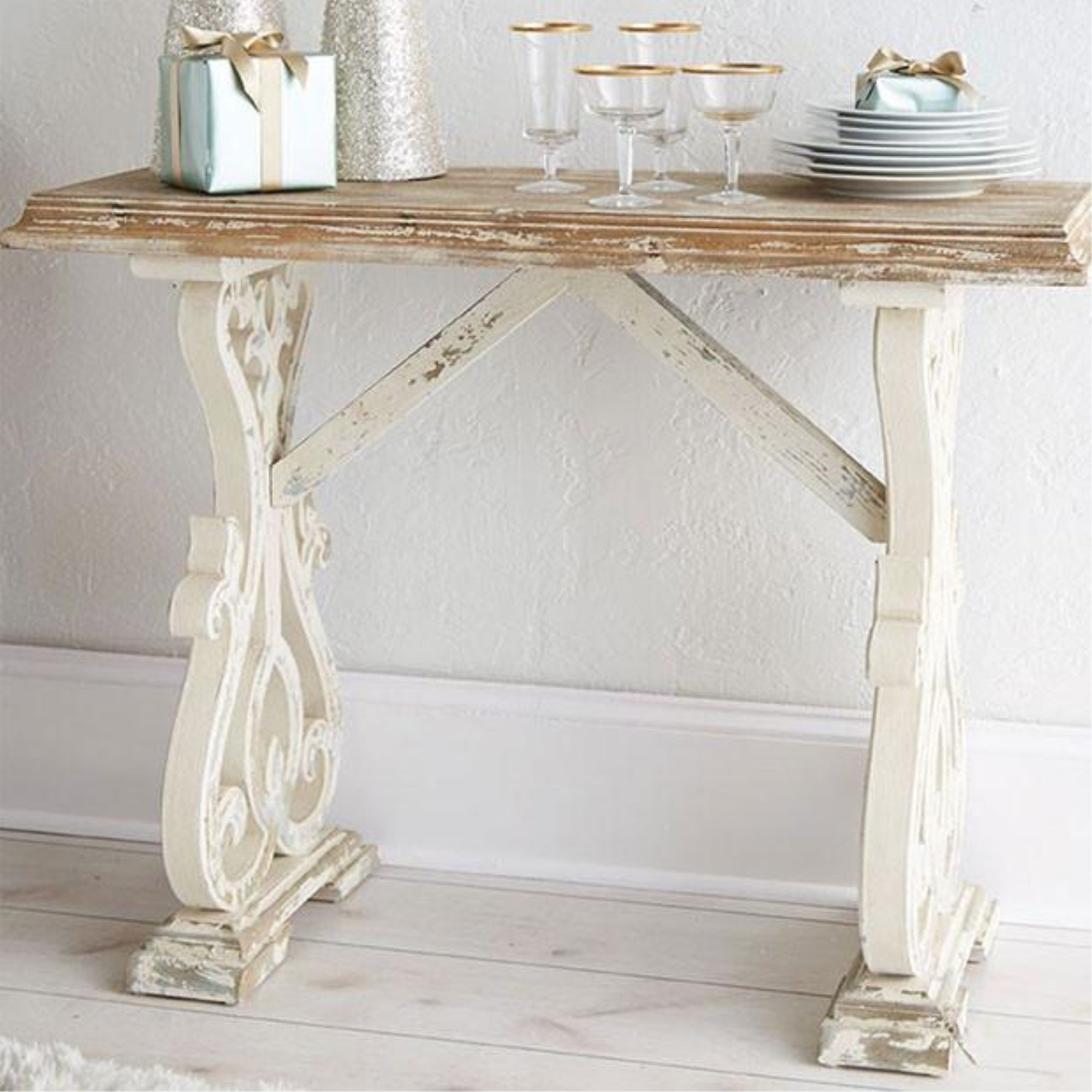 Baxter 48' Consoletable(Distressed Fir Console Table)