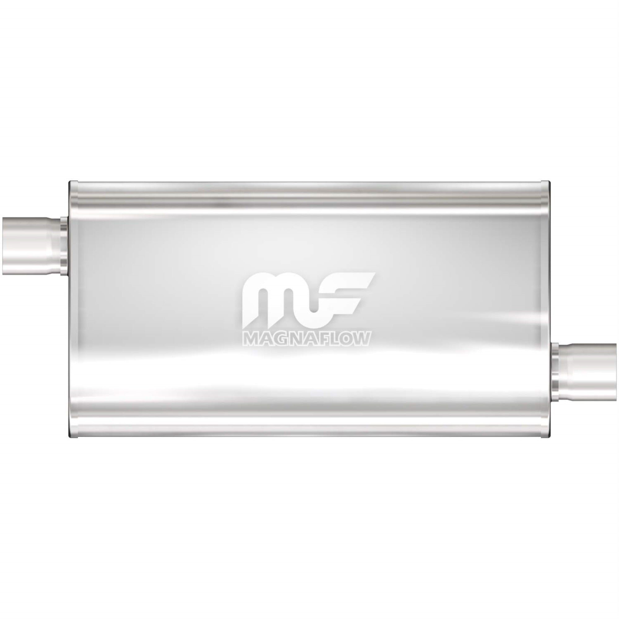Magnaflow Performance Exhaust Muffler 12578: 3'/3' Inlet/Outlet, 5X11X22' Oval, Stainless Steel, Satin Finish