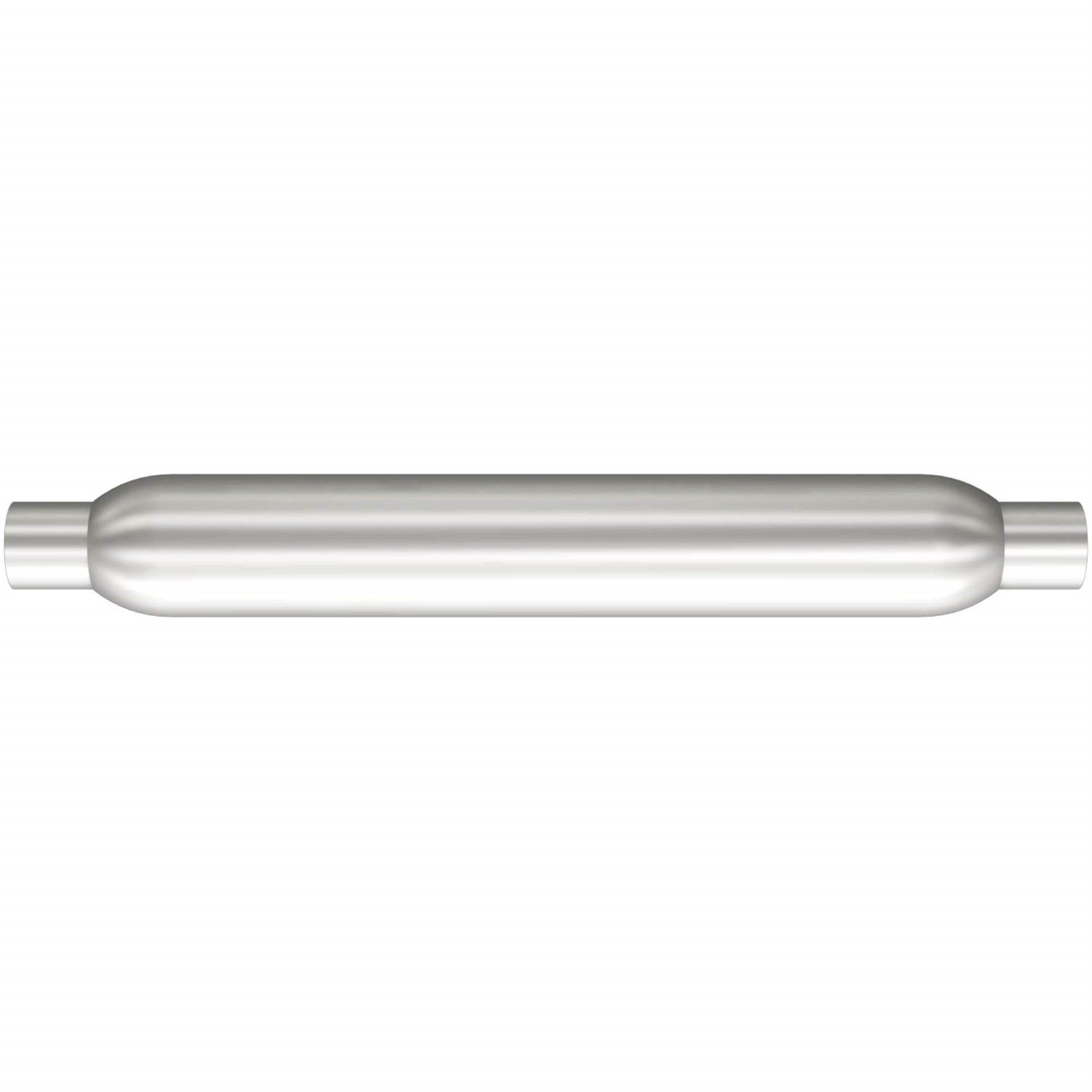Magnaflow Glasspack 3.5In Round Center/Center Performance Muffler Exhaust 18135-2.25In Inlet/Outlet Diameter, 22In Body Length, 26In Overall Length, Aluminized Finish - Classic Deep Exhaust Sound