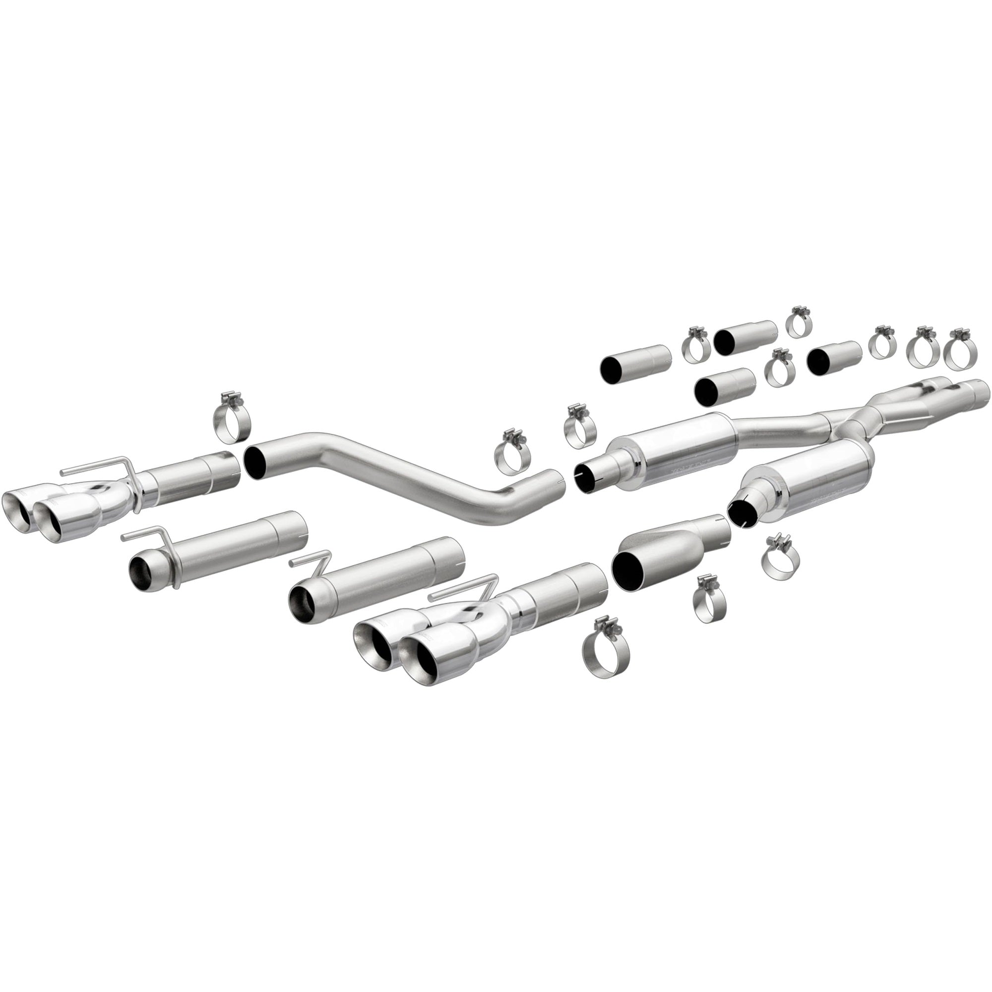 Magnaflow Performance Exhaust System 19367: Cat-Back, Competition Series, For 2015-2023 Dodge Challenger, Quad Split Rear Exit Style