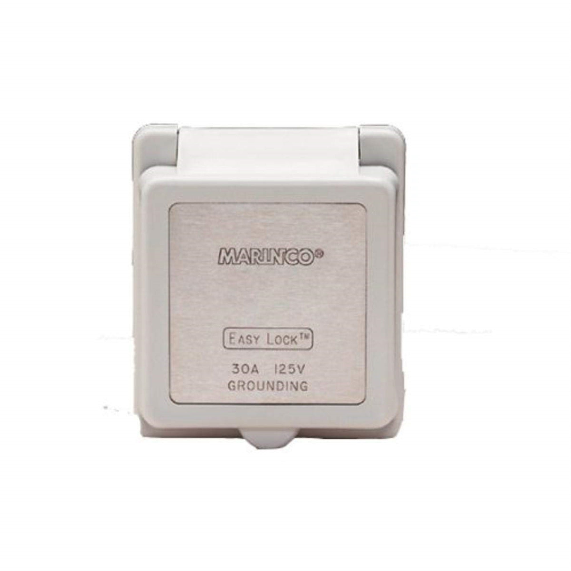 Marinco 301Elcb Marine Electrical Inlet Replacement Cap And Bezel, 1.1', 4.7',5'., White