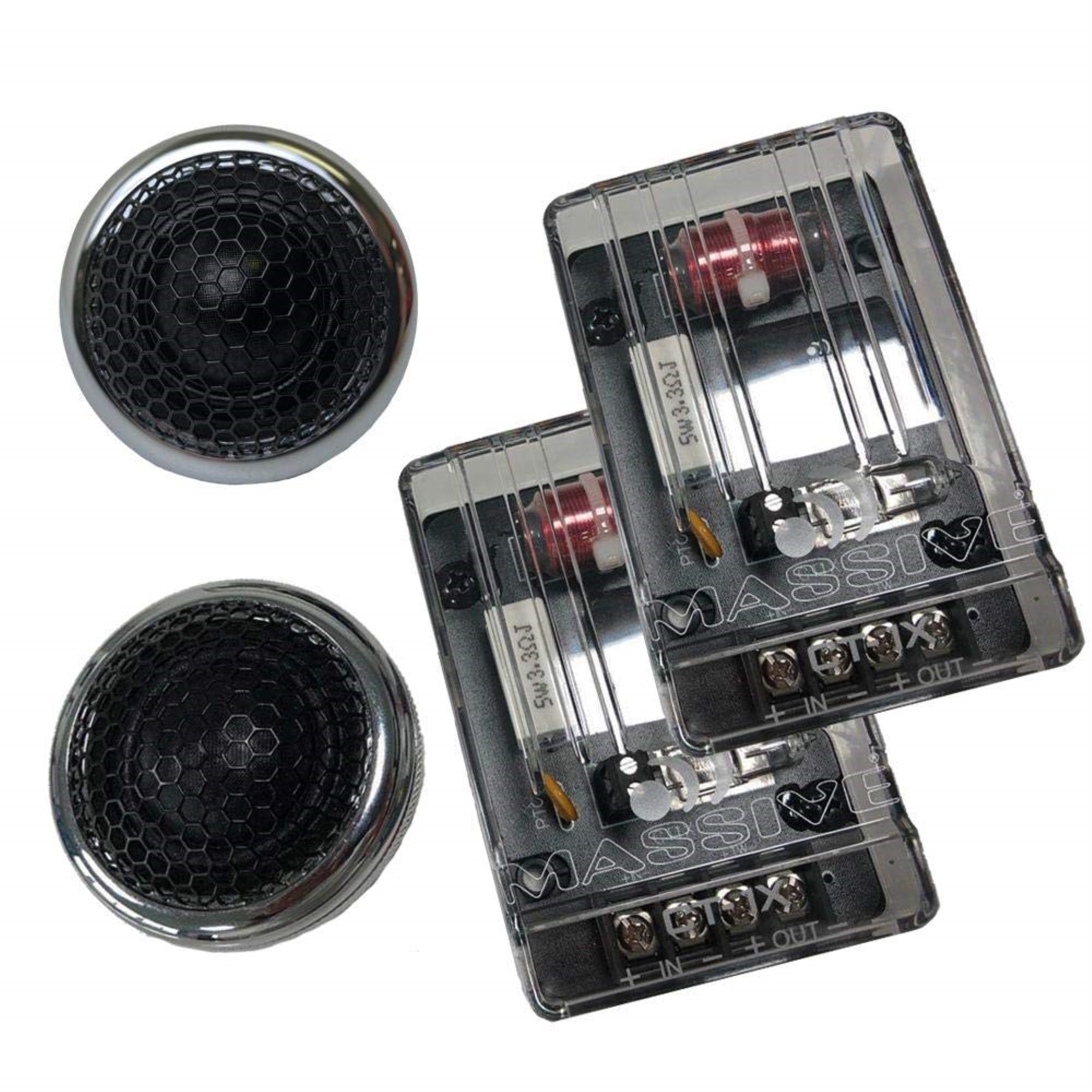 Massive Audio Ct 1X - 100 Watts Rms Multi Mounting 25Mm Silk Dome Chrome Tweeters