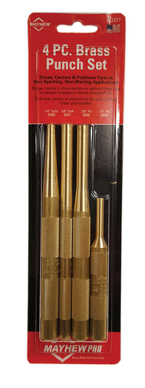 4 Pc Brass Kit Assorted Tools