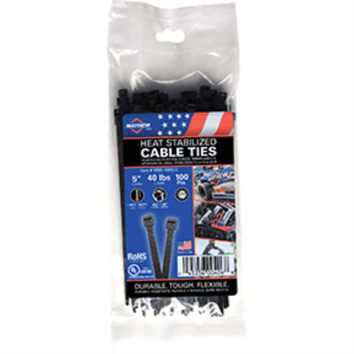 5X40 Heat Stable Cable Ties 1000/Bag