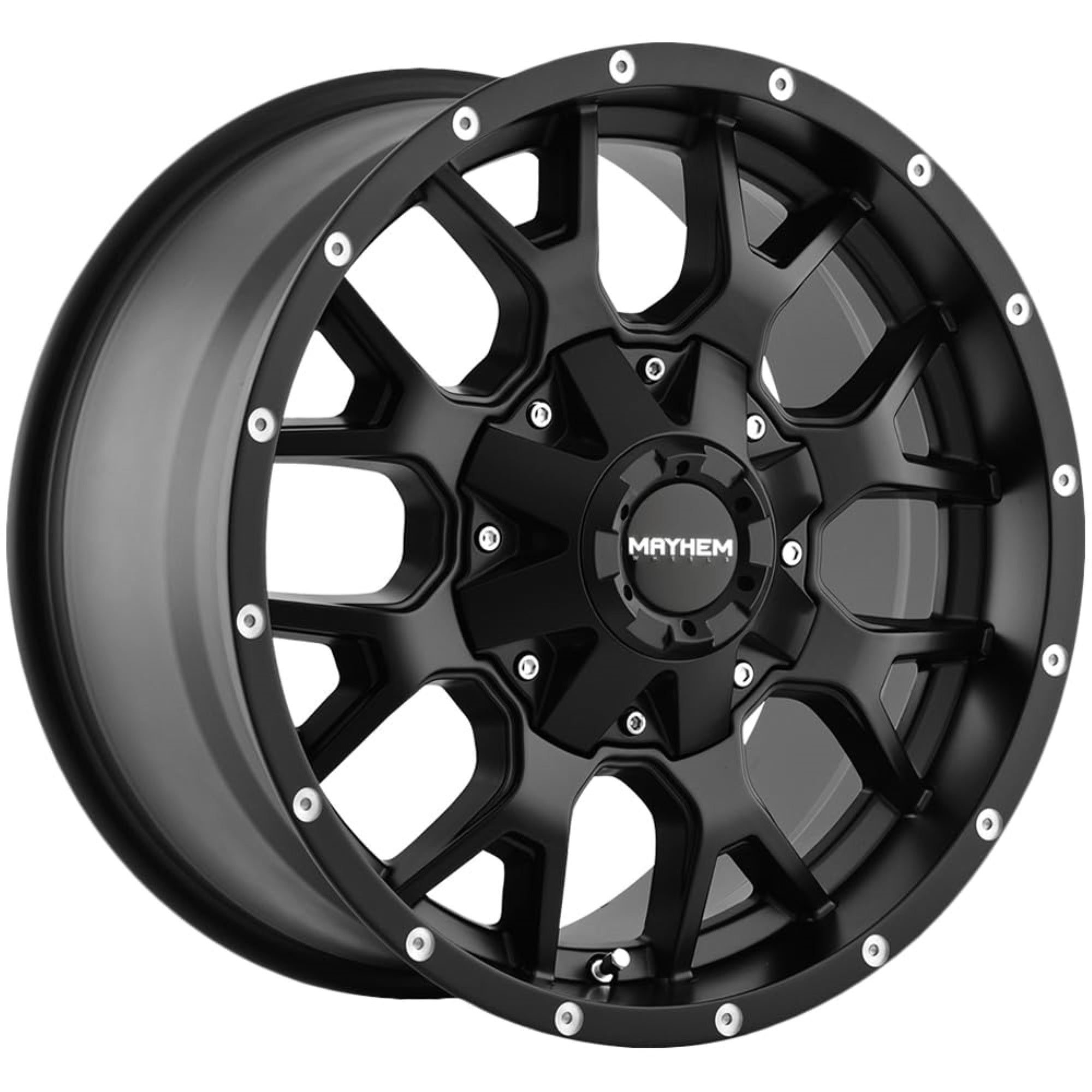 Mayhem Warrior 8015 Matte Black Wheel Finish (20 X 9. Inches /6 X 139 Mm, 0 Mm Offset)