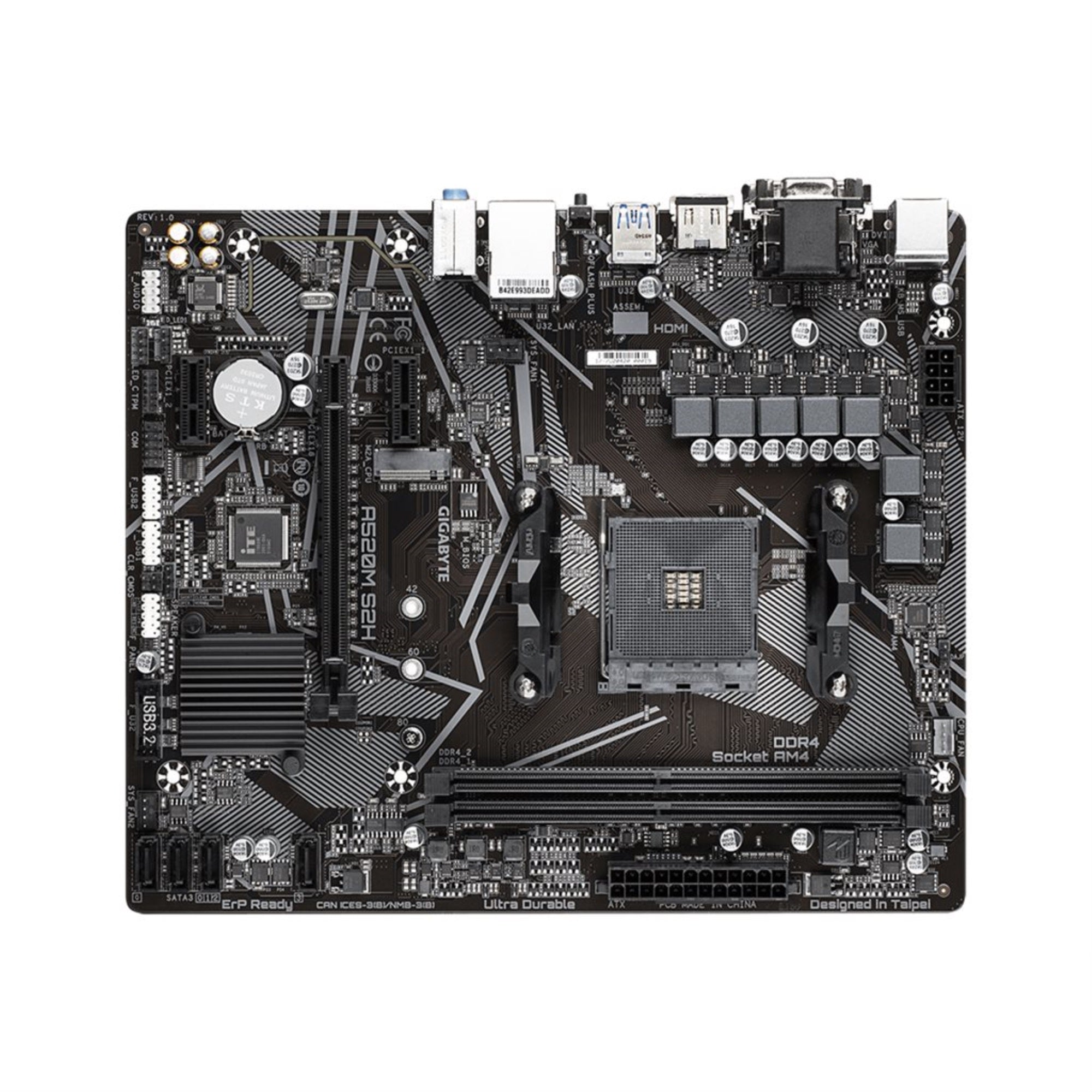 Gigabyte A520M S2H - 1.0 - Motherboard - Micro Atx - Socket Am4 - Amd A520