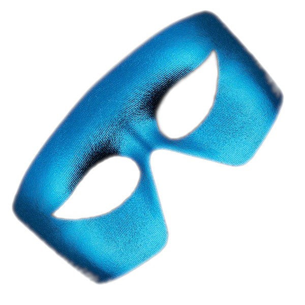 Masquerade Blue Non-Light Up Metallic Mask Mardi Gras