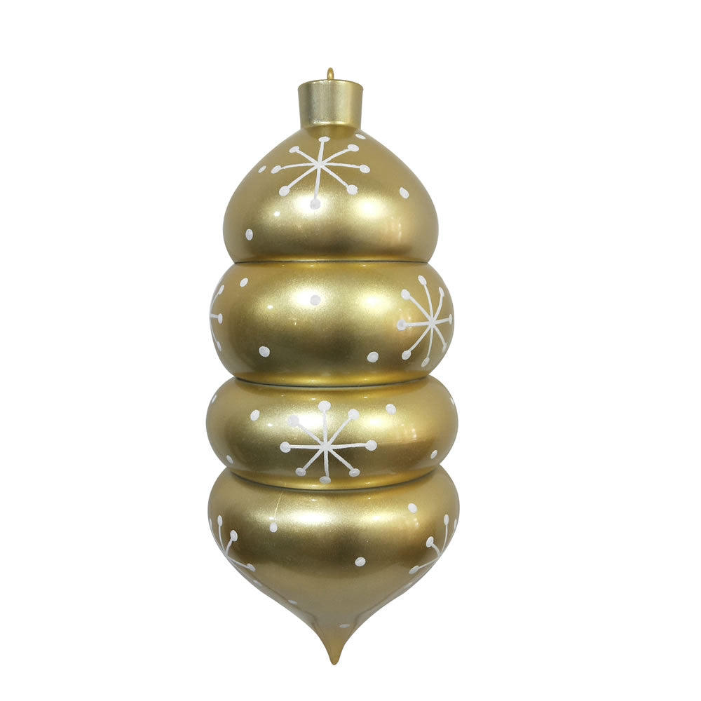 Vickerman 21.5” Champagne Candy Drplt White Snwflk - MC180138