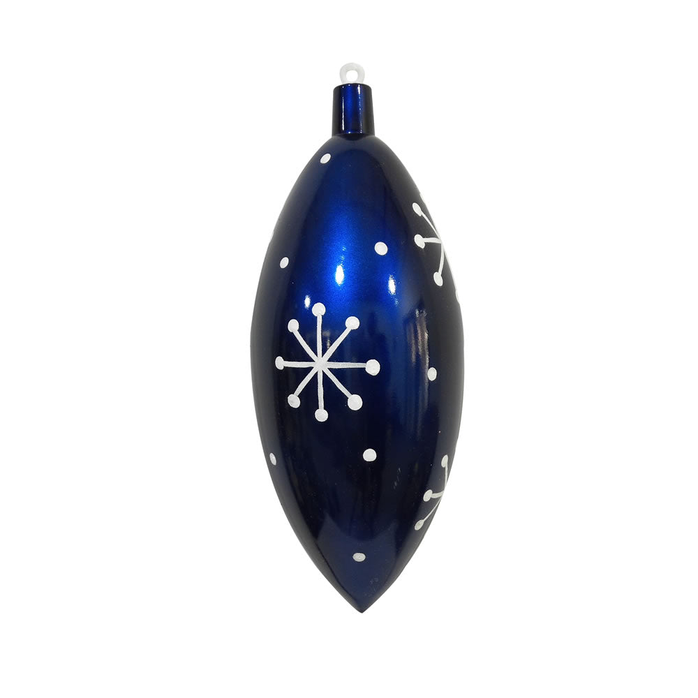 Vickerman 16” Blue Candy Drop White Snowflake - MC180202