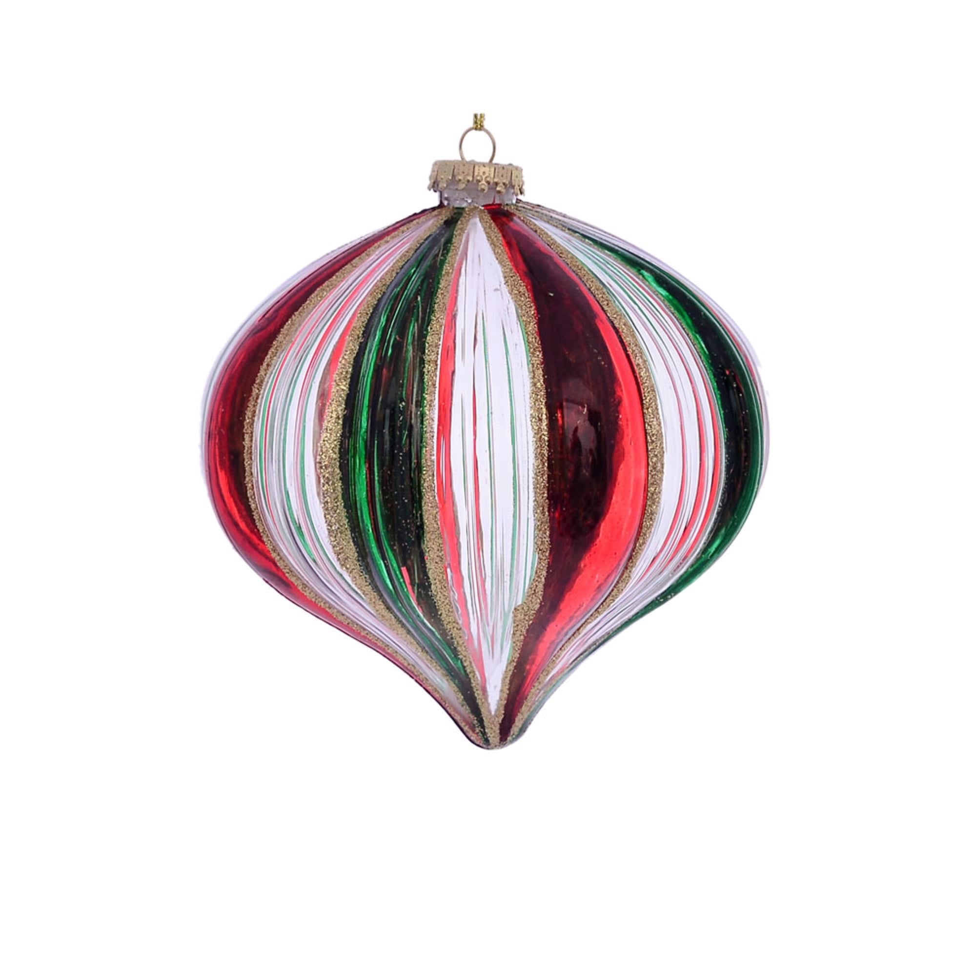 6” Red Green Clear Stripe Onion 2/Bag