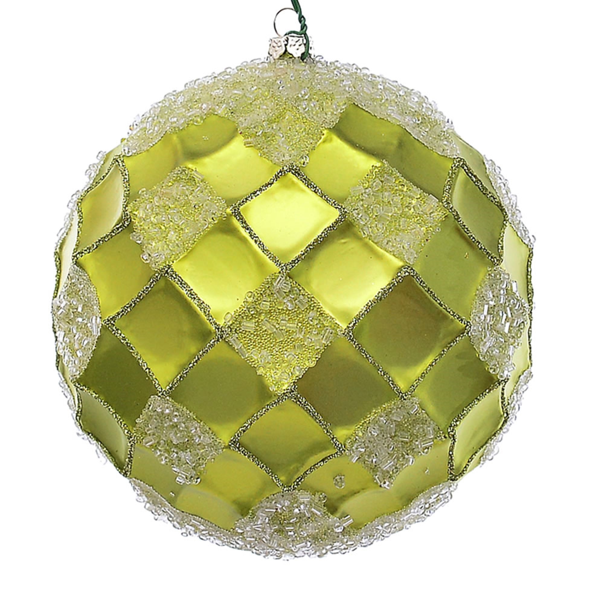 4.75” Lime Net Beaded Ball 3/Bag