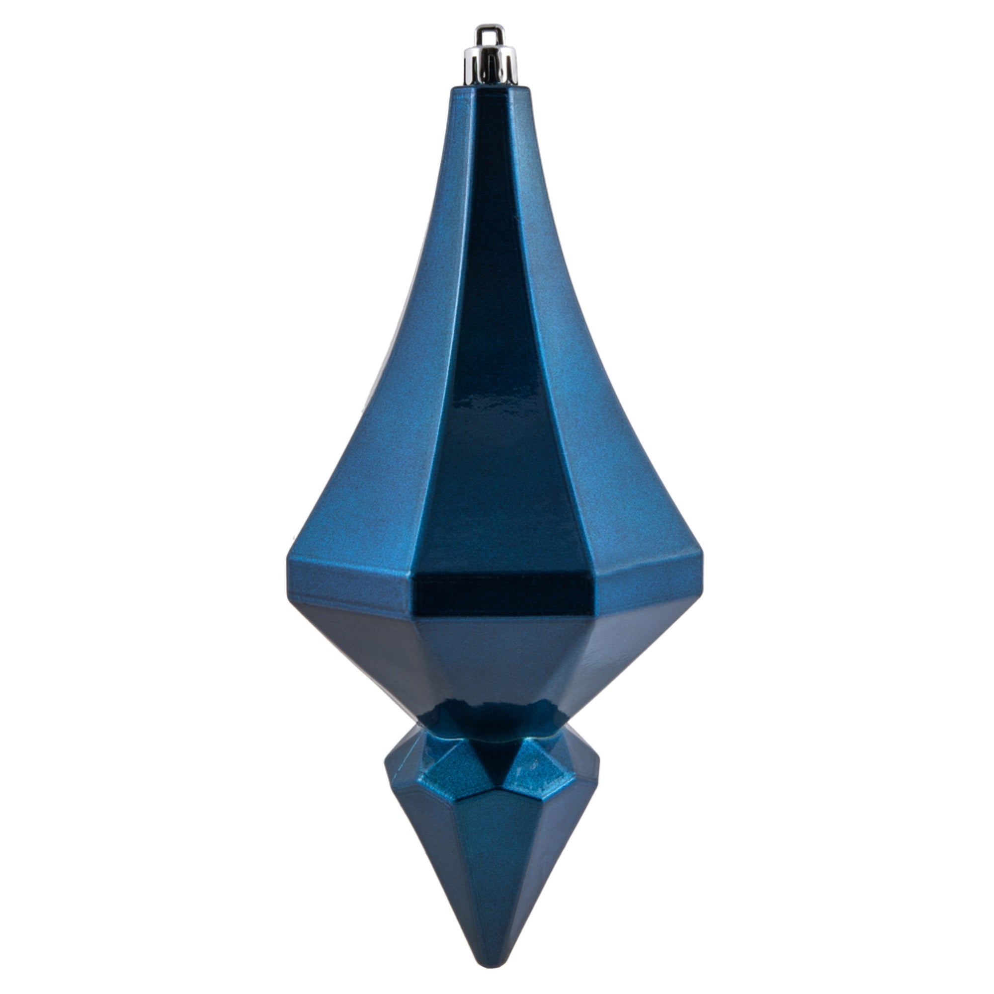 8” Blue Candy Diamond Finial 2/Bag