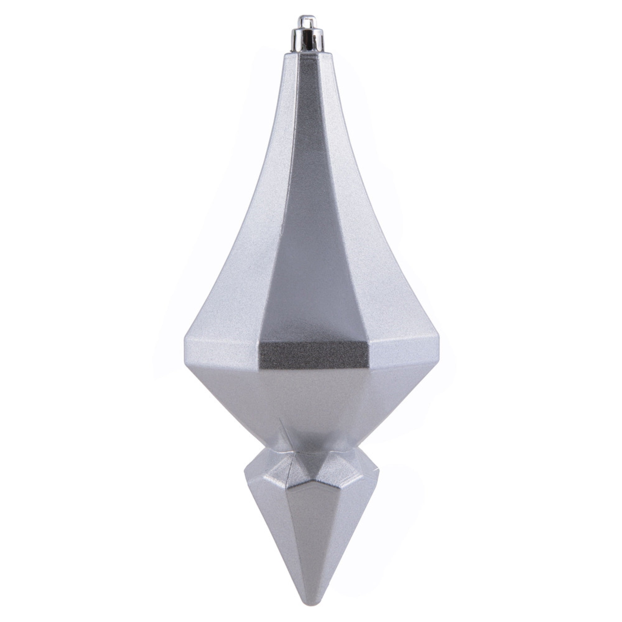 8” Silver Candy Diamond Finial 2/Bag