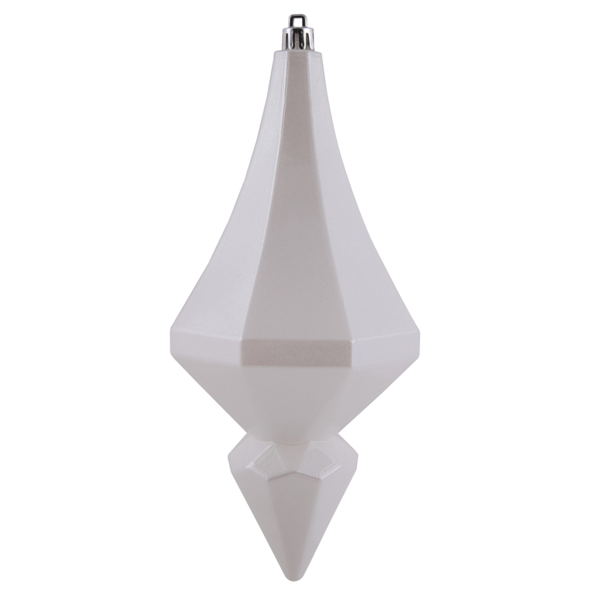8” White Candy Diamond Finial 2/Bag
