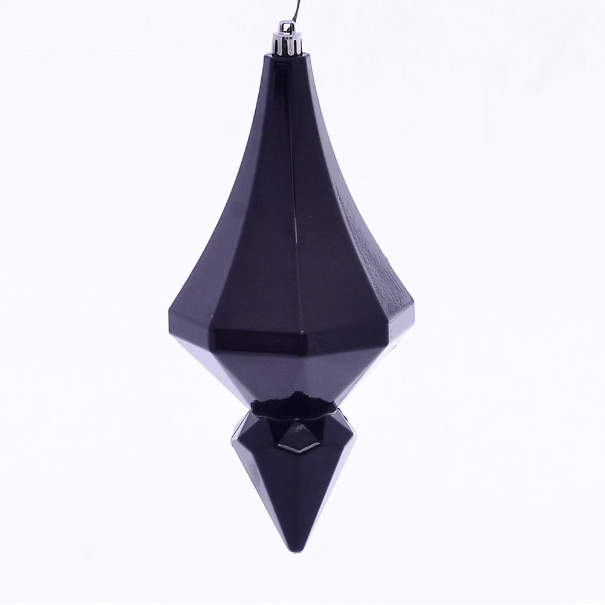8” Black Candy Diamond Finial 2/Bag