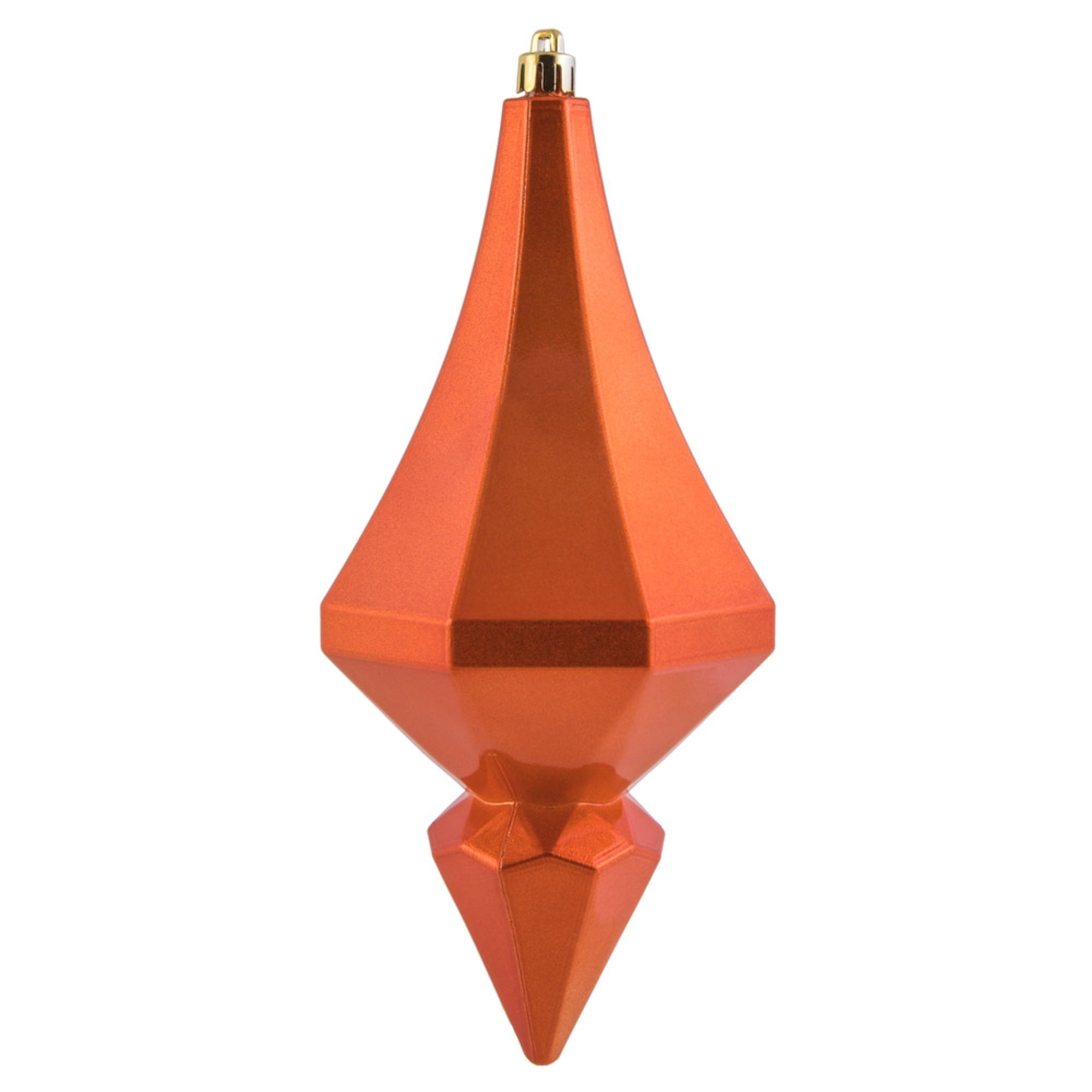 8” Brn Orange Candy Diamond Finial 2/Bag