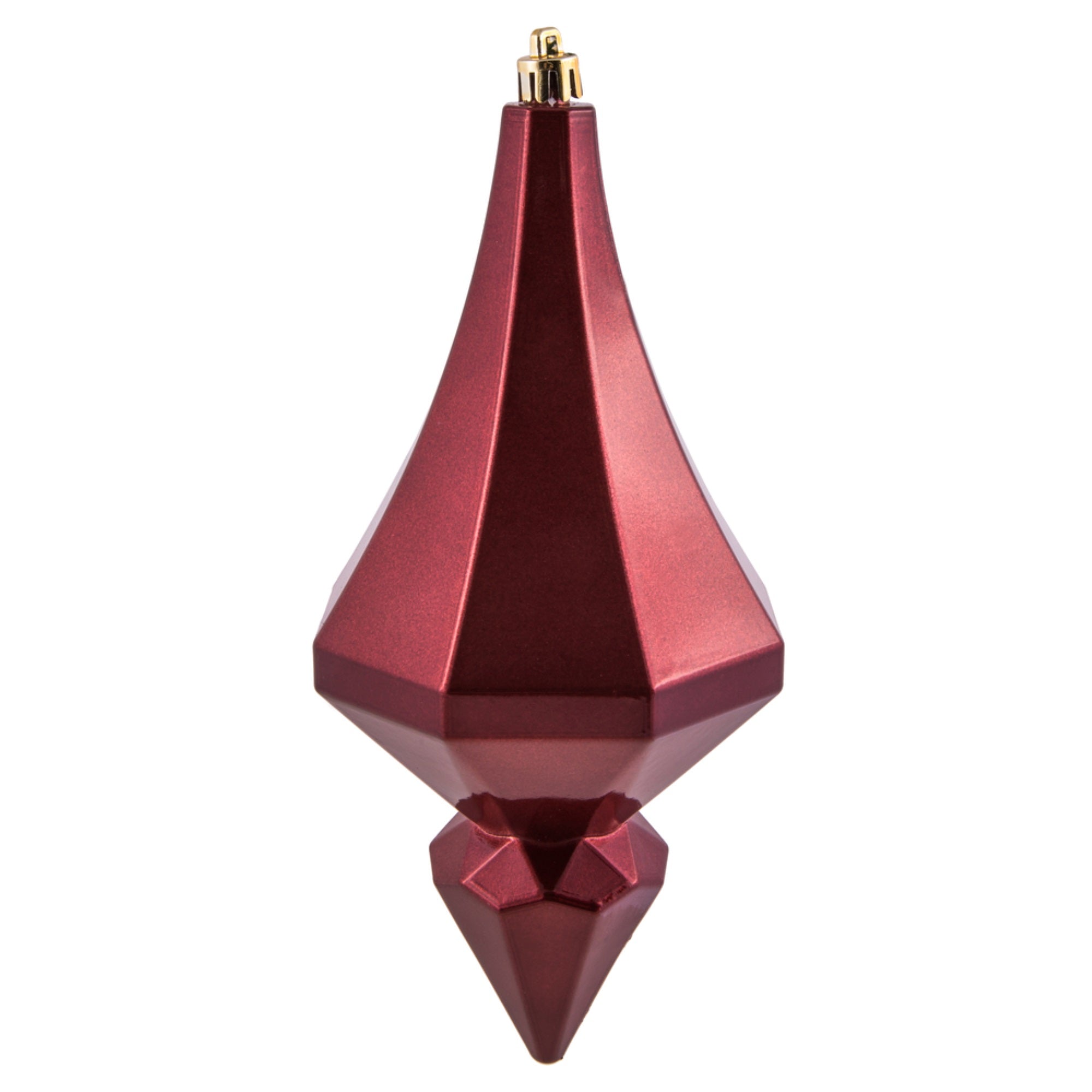 8” Berry Red Candy Diamond Finial 2/Bag