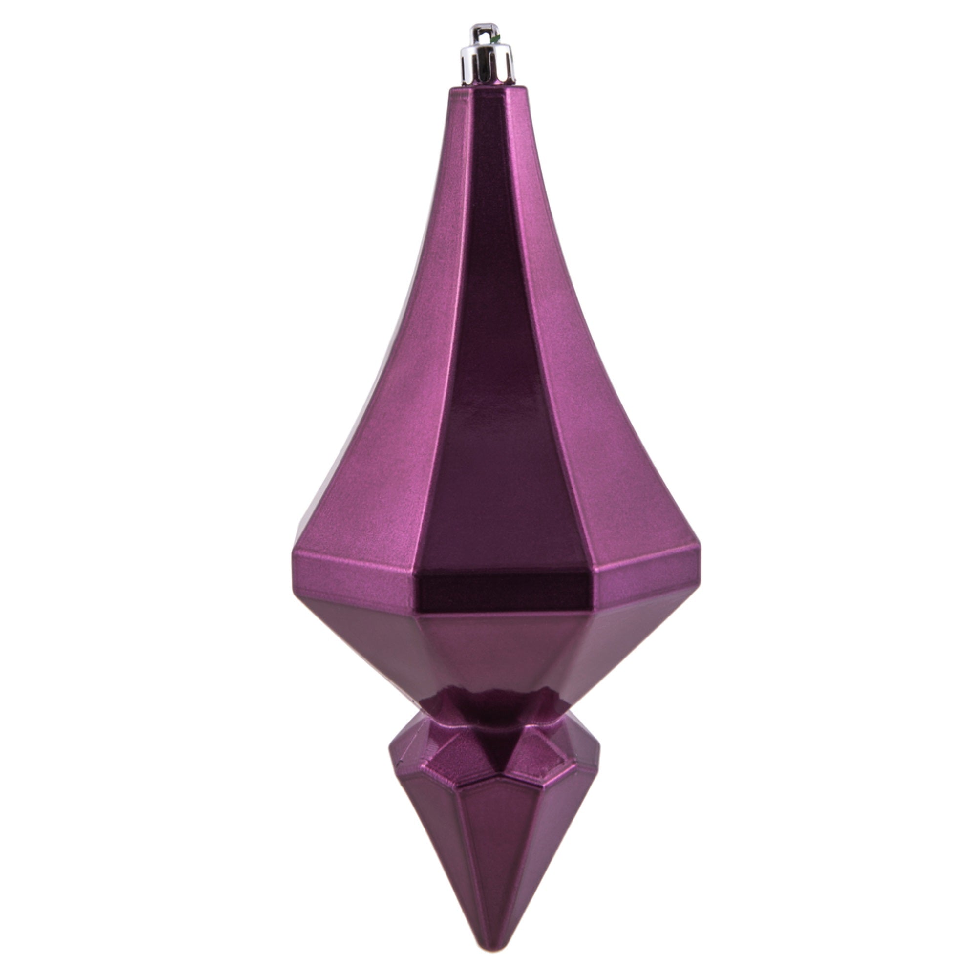 8” Plum Candy Diamond Finial 2/Bag