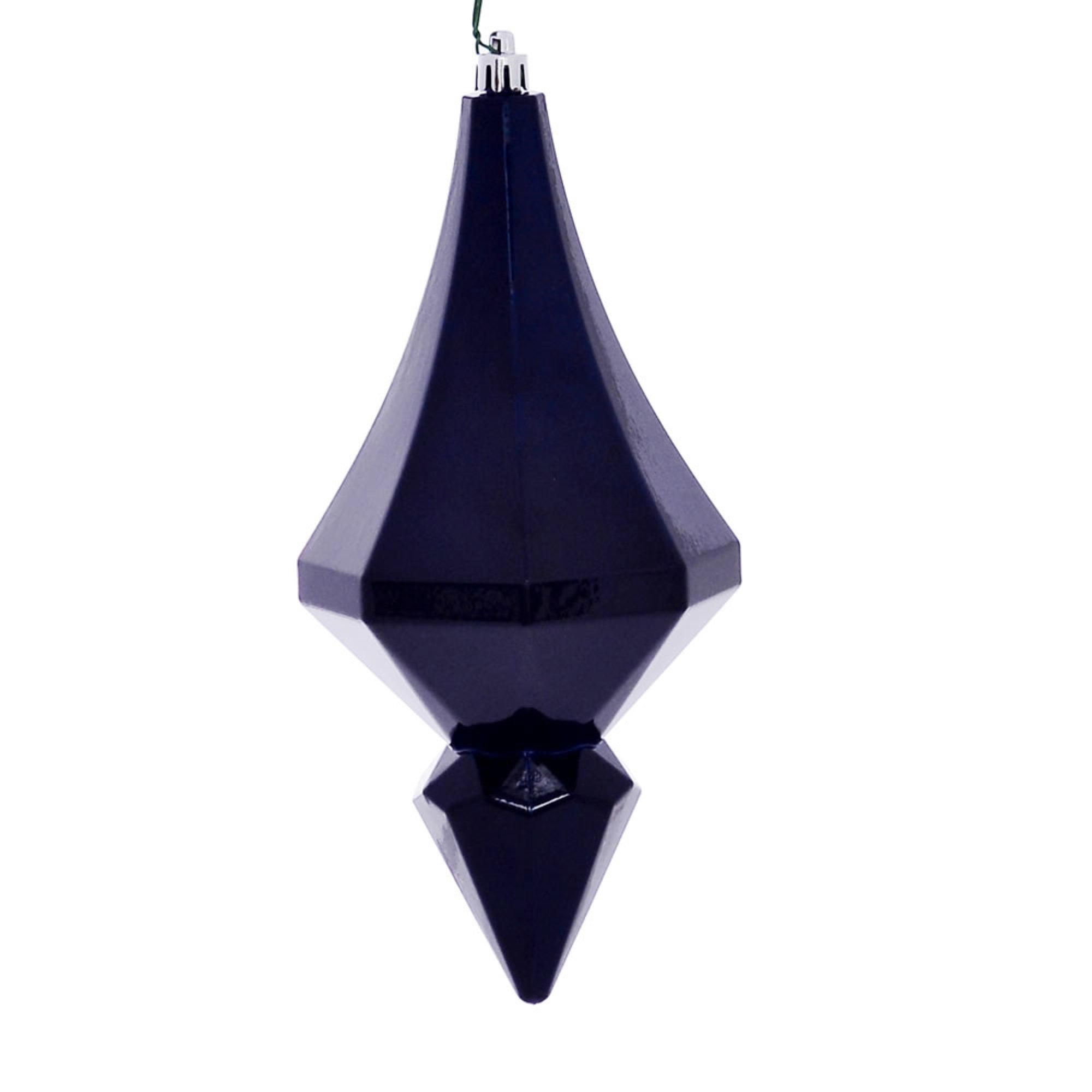 8” Midnt Blue Candy Diamond Finial 2/Bag