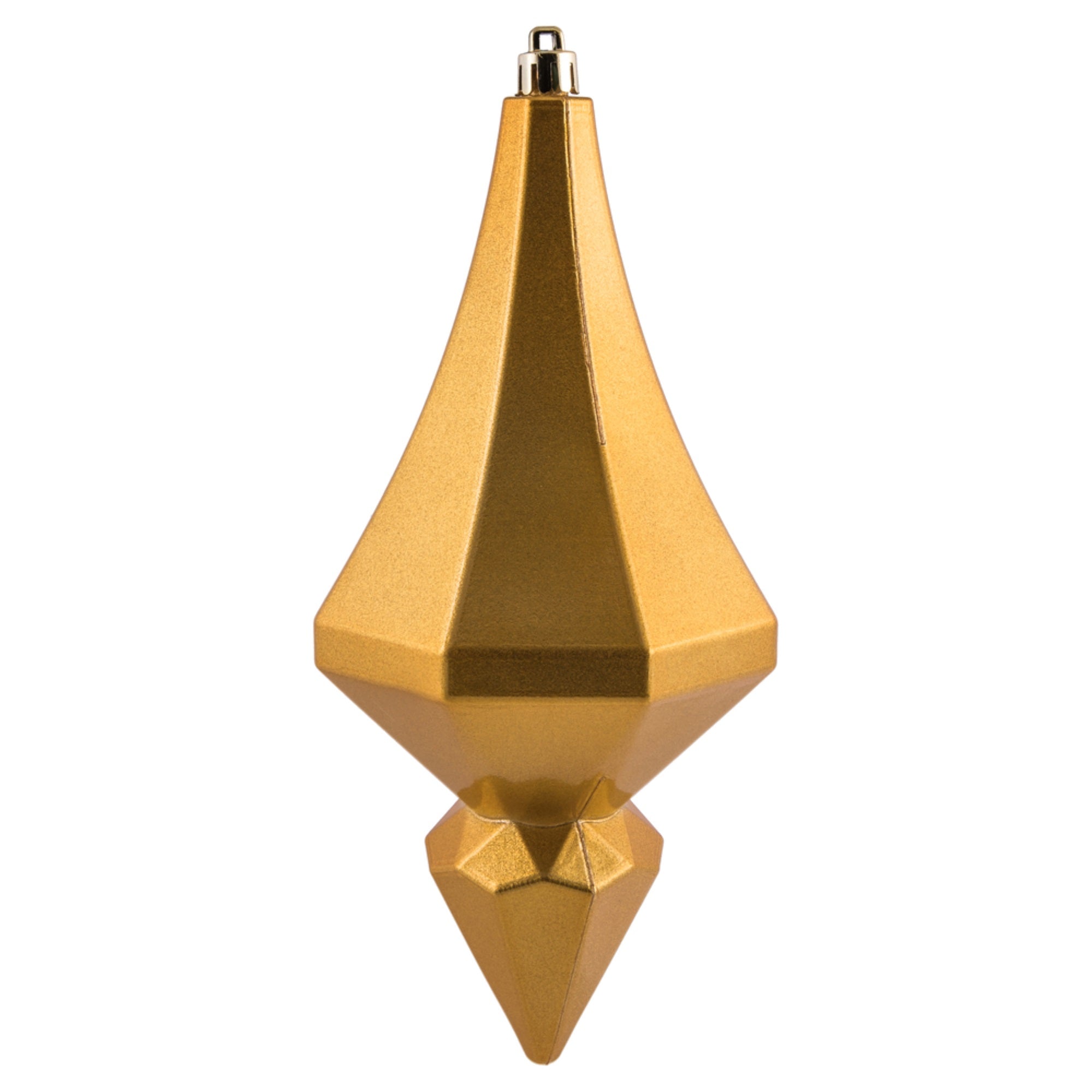 Vickerman 8” Honey Gold Candy Finish Diamond Finial Ornament, Pack of 2