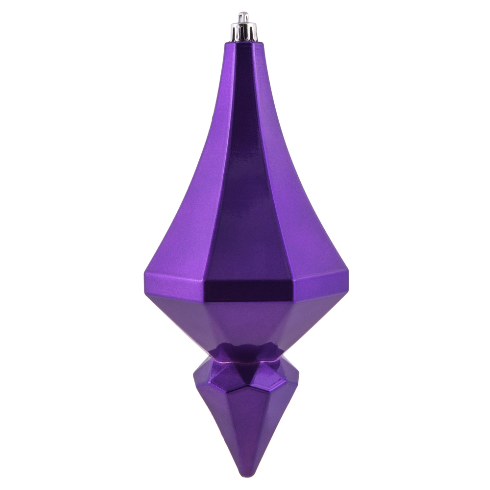 Vickerman 8” Purple Candy Finish Diamond Finial Ornament, Pack of 2