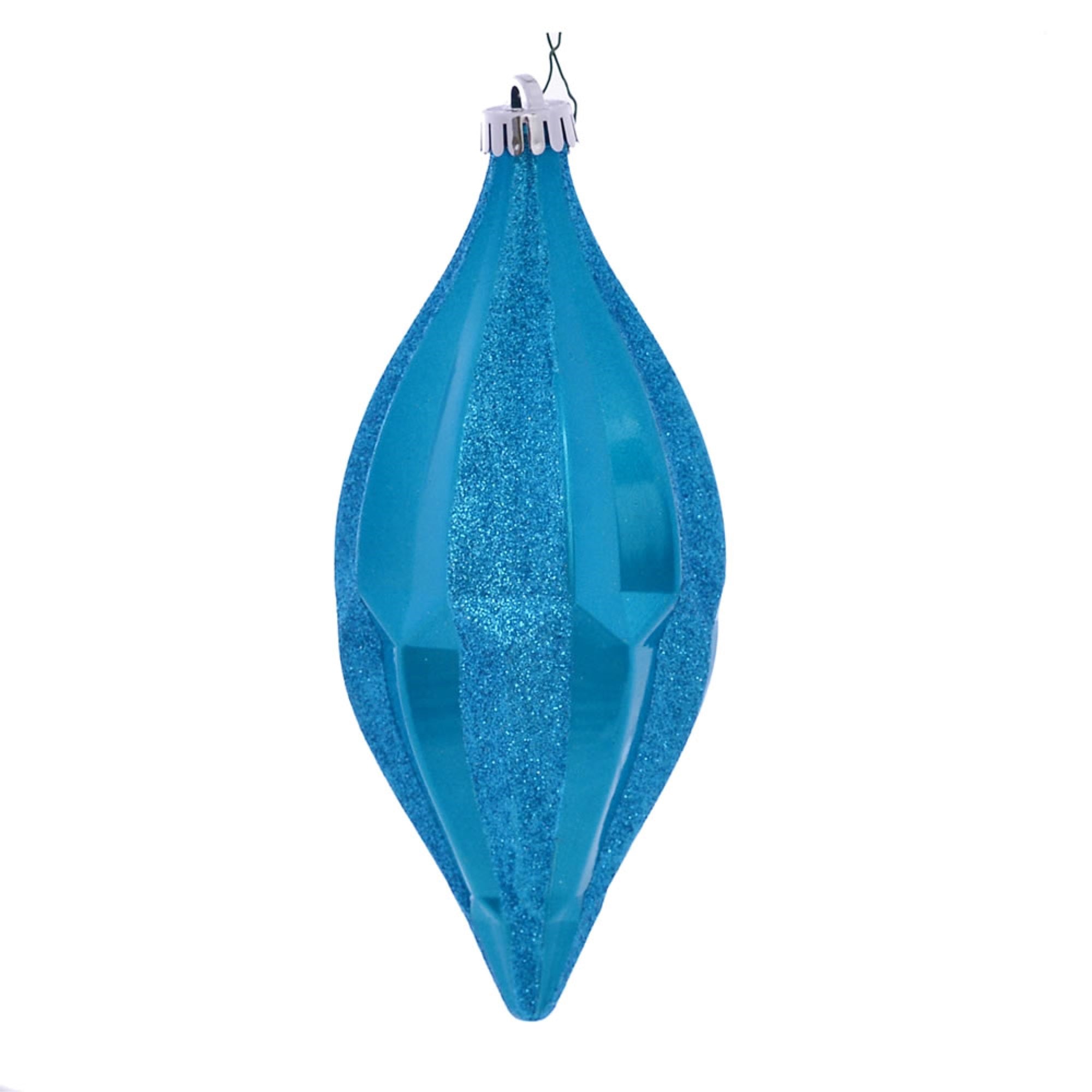 10” Turquoise Candy Glitter Shuttle 2/Bg